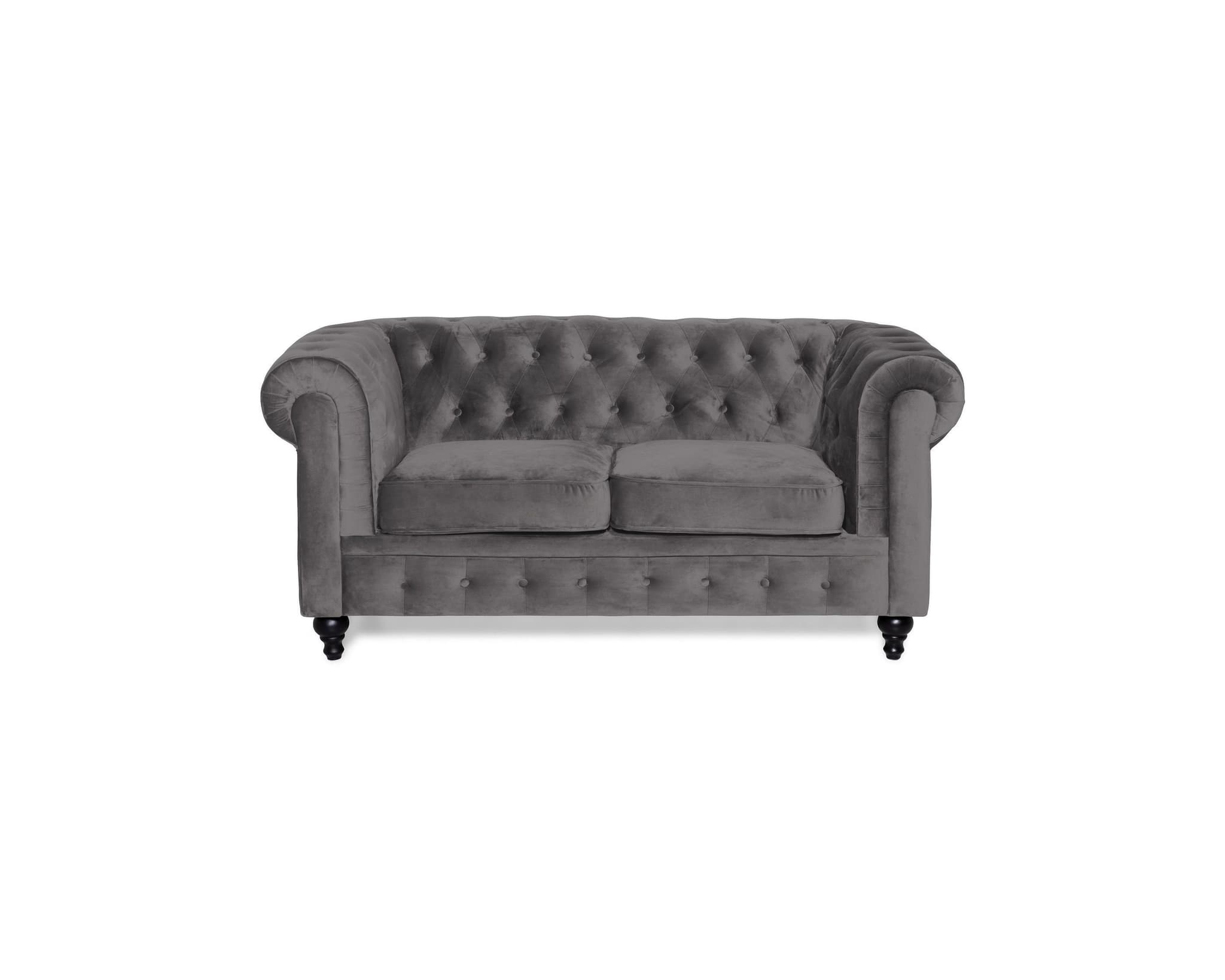 Chesterfield Lyx 2-istuttava harmaa