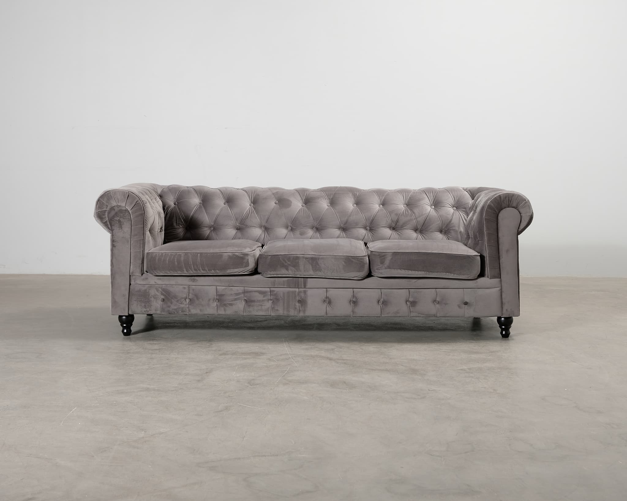 Chesterfield Lyx 3-istuttava sohva harmaa