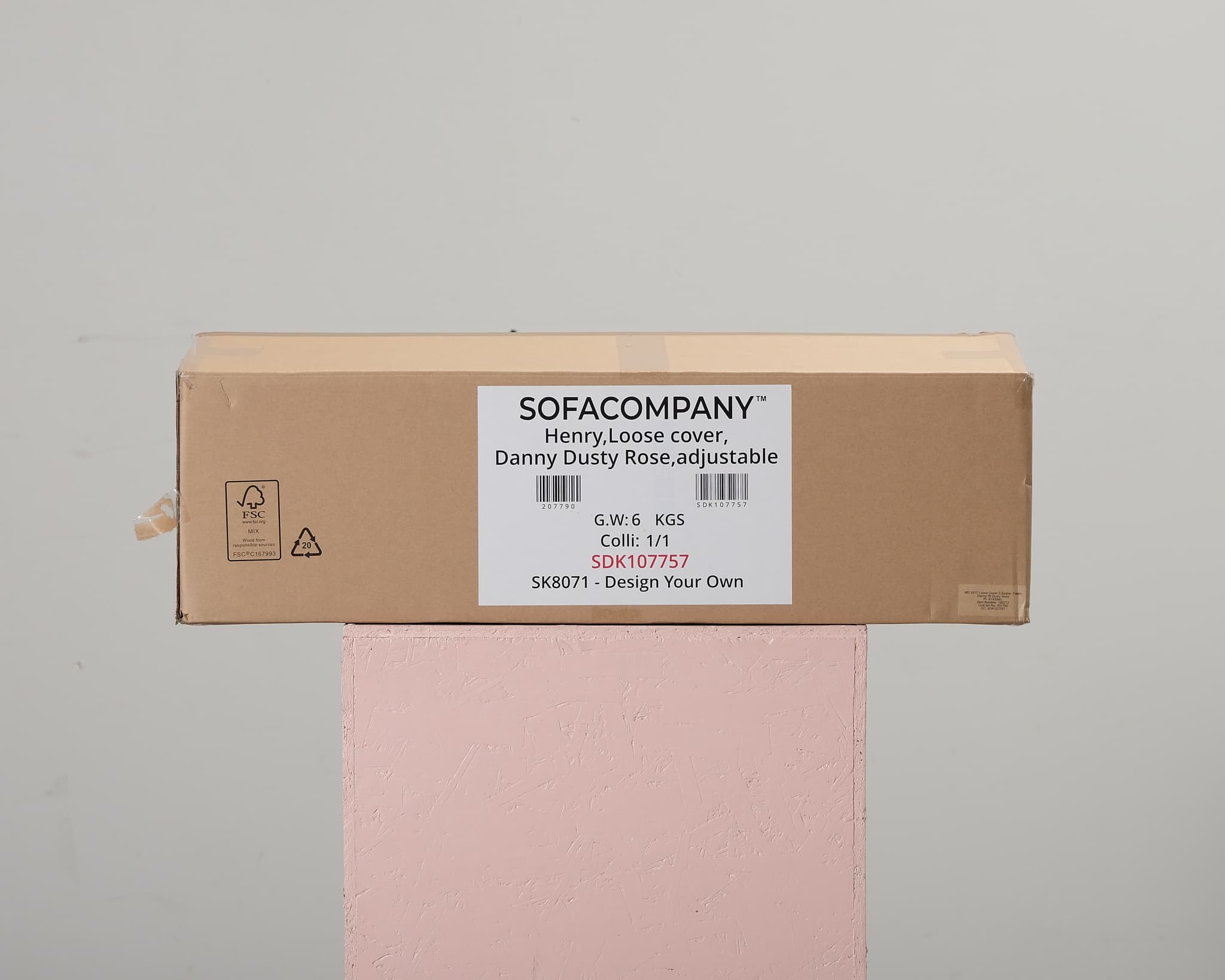 Sofacompany Henry 3-istuttavan sohvan verhoilu Danny Dusty Rose