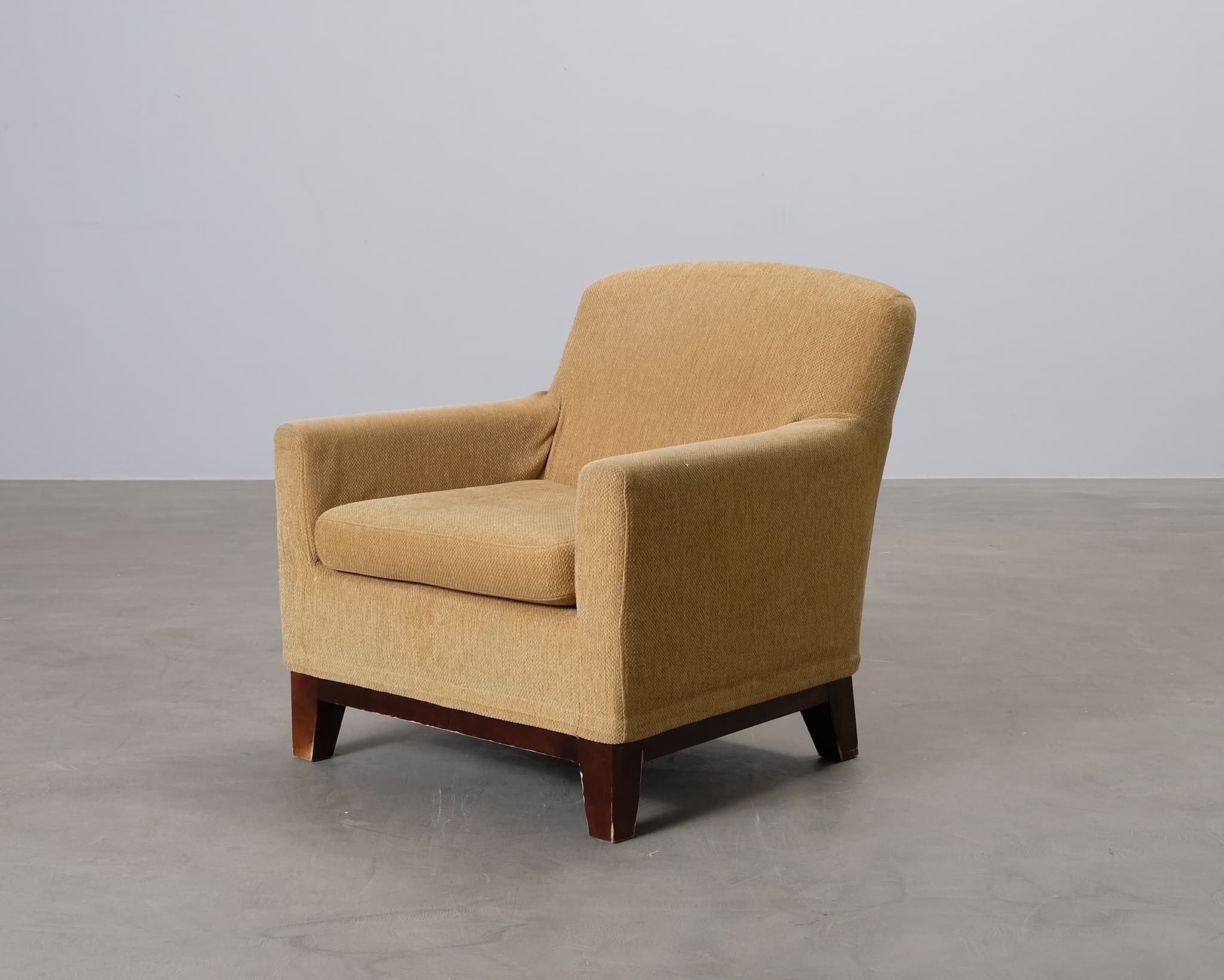 Vintage Borg nojatuoli keltainen