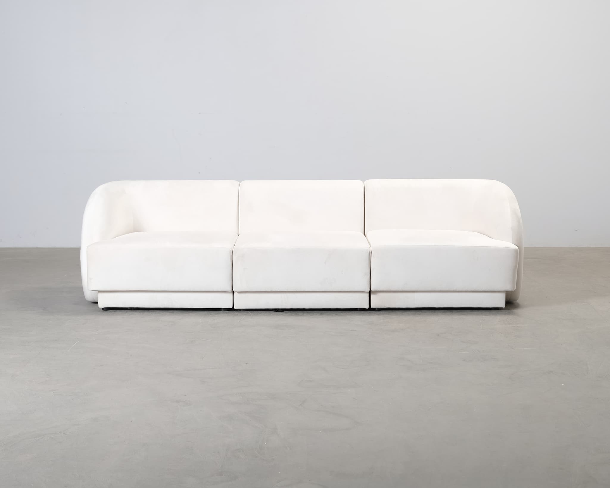 Micadoni Miley 3-istuttava sohva luonnonvalkoinen