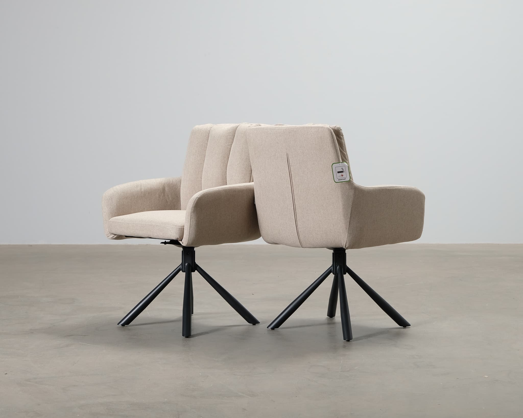 Sardoal tuoli beige, 2 kpl setti