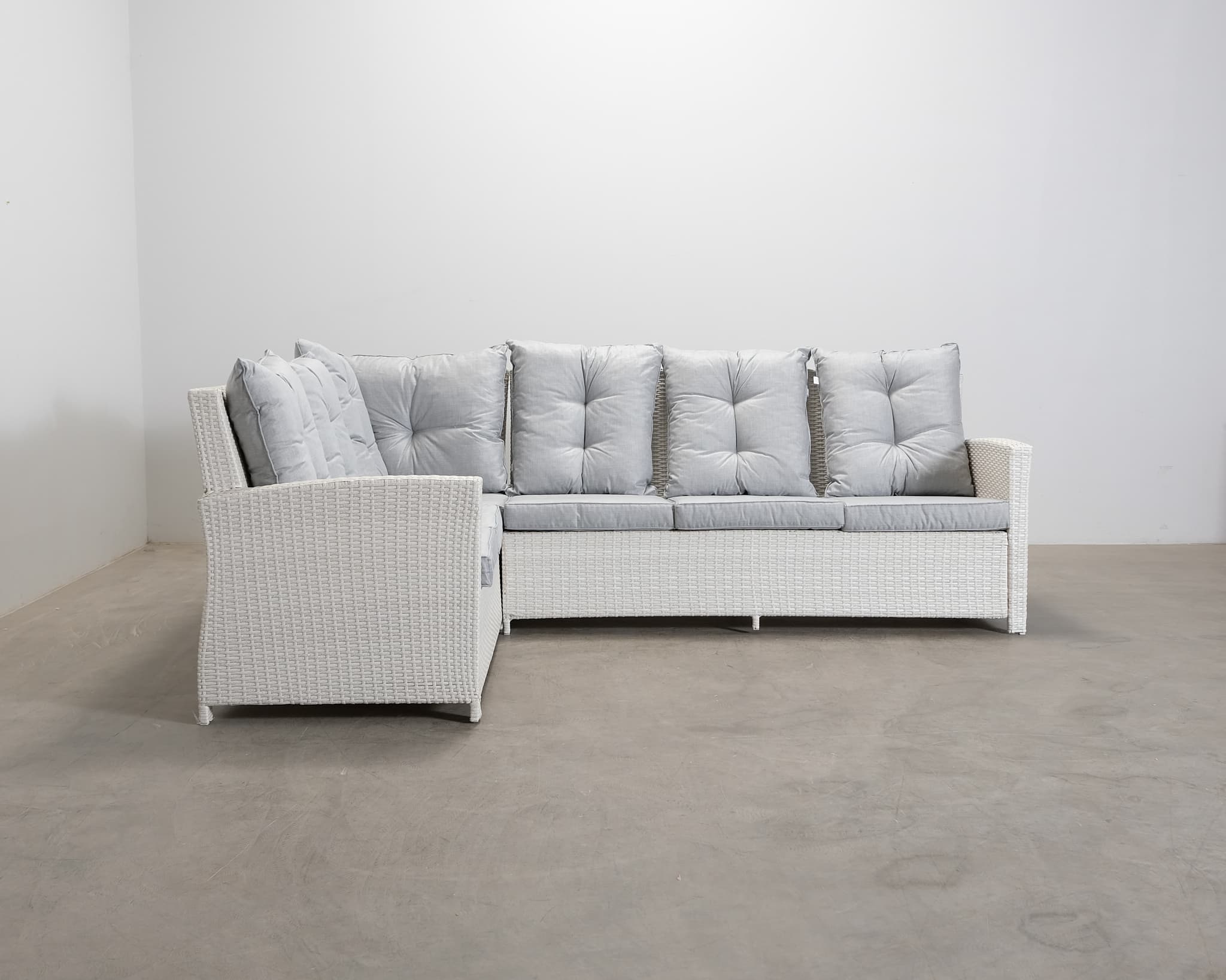 James kulmasohva valkoinen / harmaa