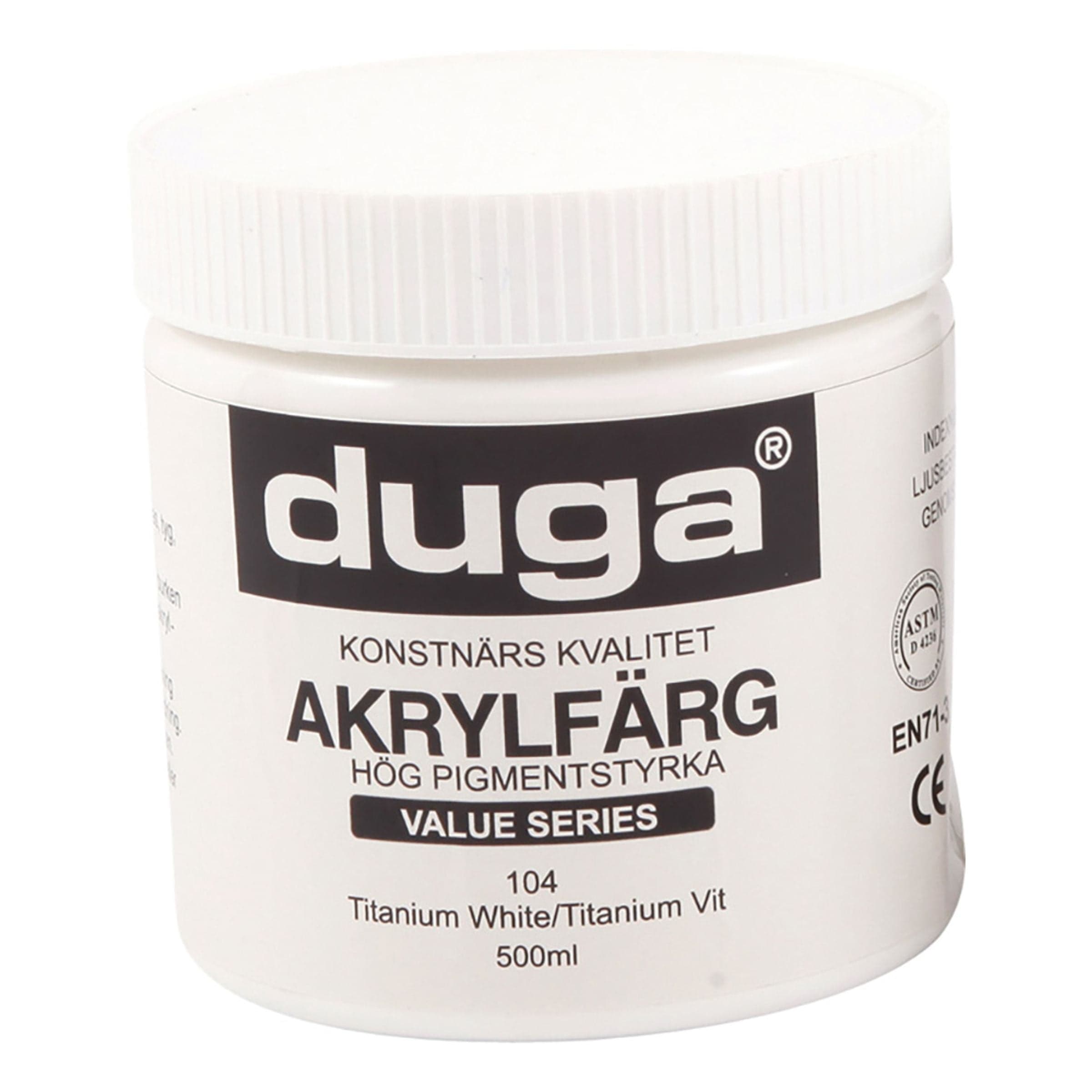 Akryyliväri Valkoinen - 500 ml