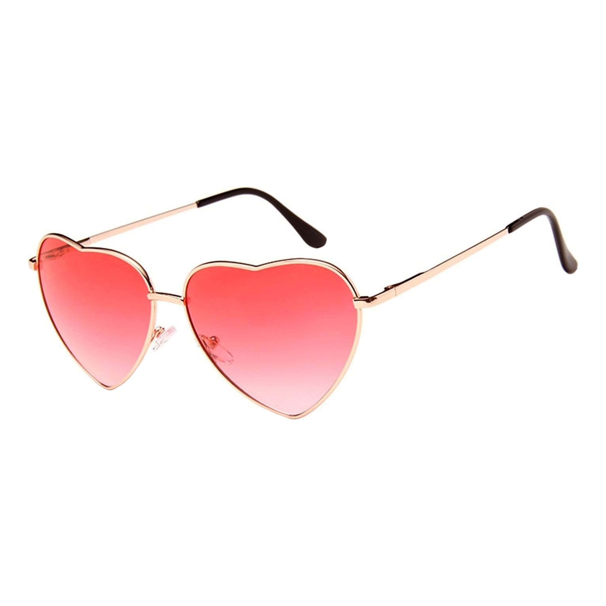 Sydämenmuotoiset Lasit Punaiset - One size