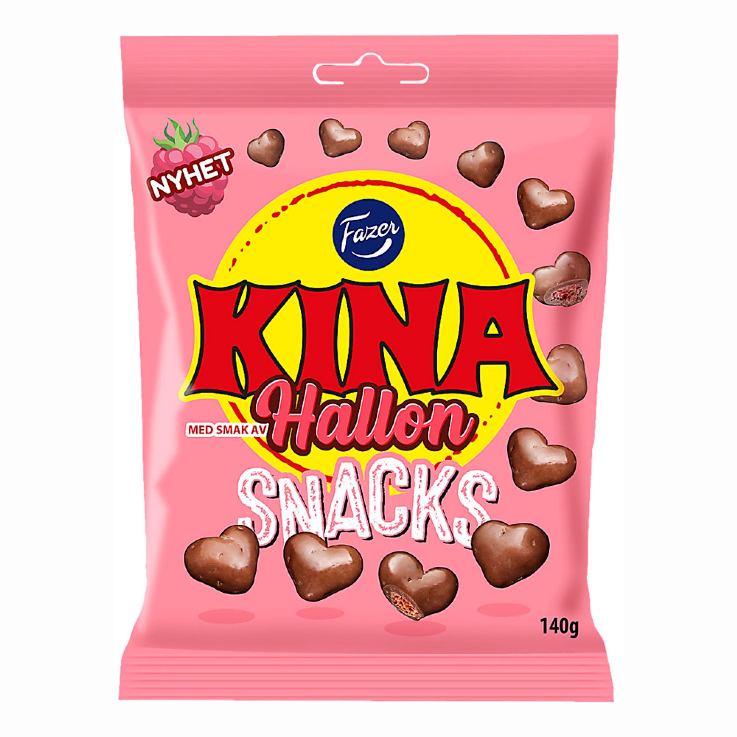 Fazer Kina Naposteltavat Vadelma - 140 g