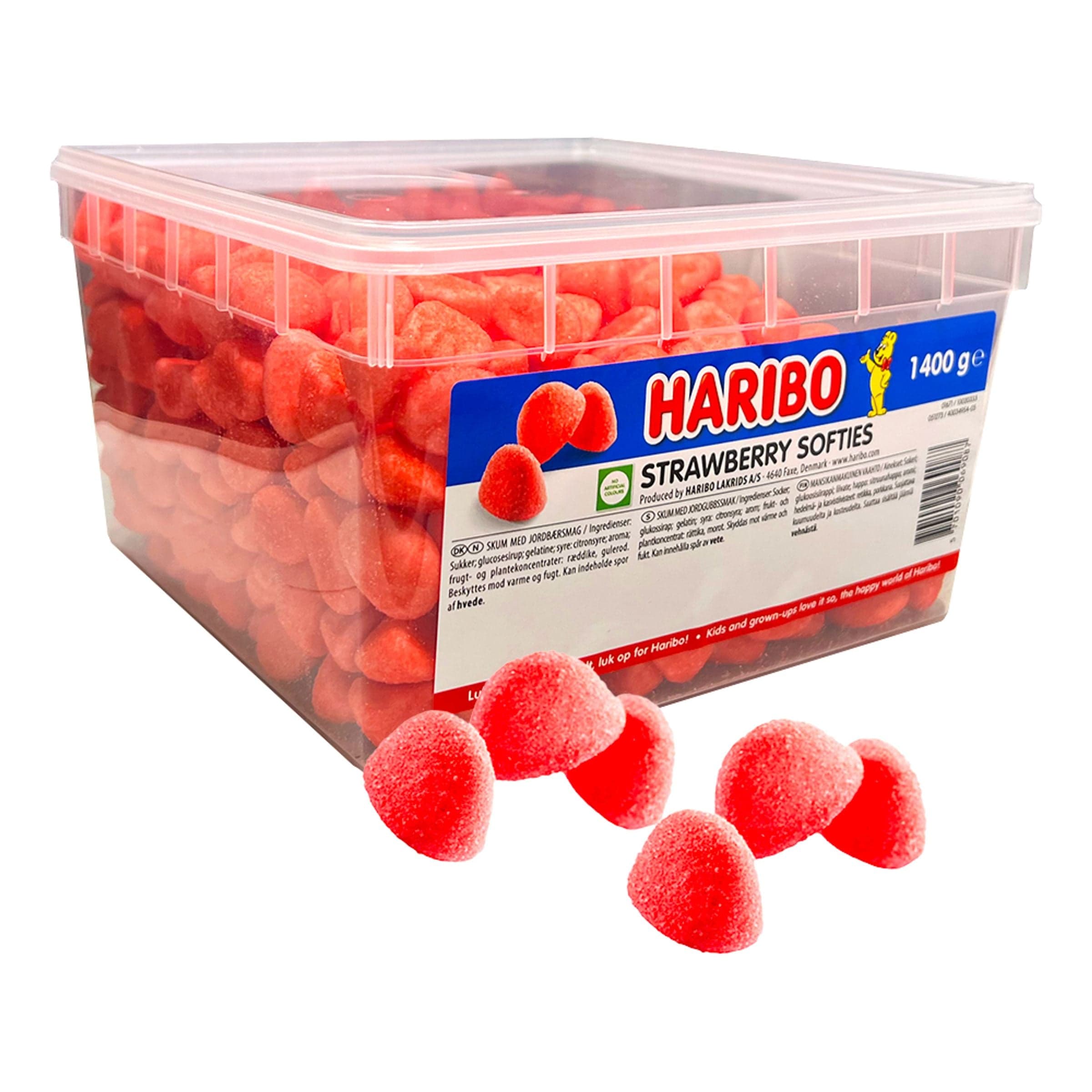 Haribo Komeetat Mansikka Suurpakkaus - 1,4 kg