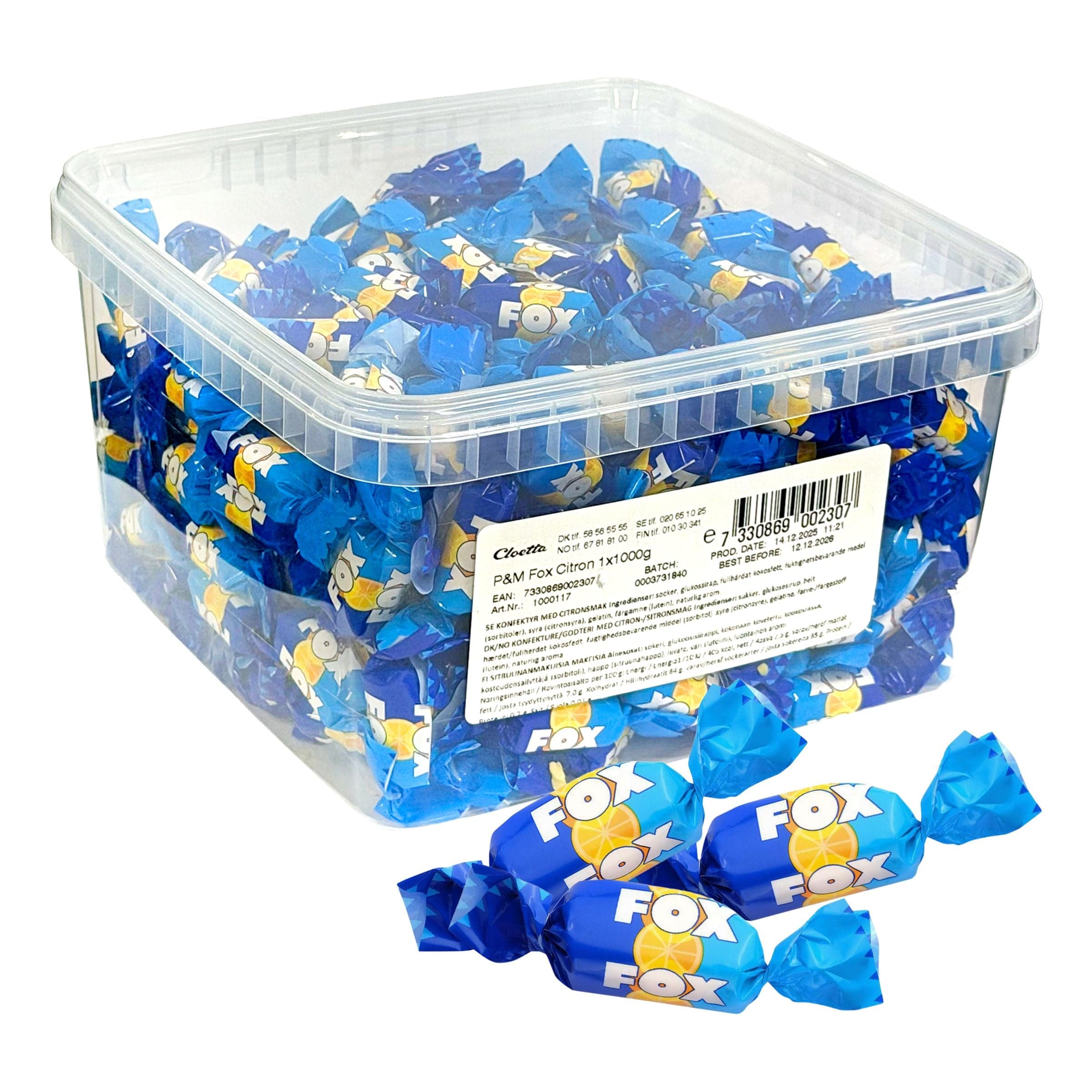 Malaco Fox Sitruuna Jättipakkaus - 1 kg