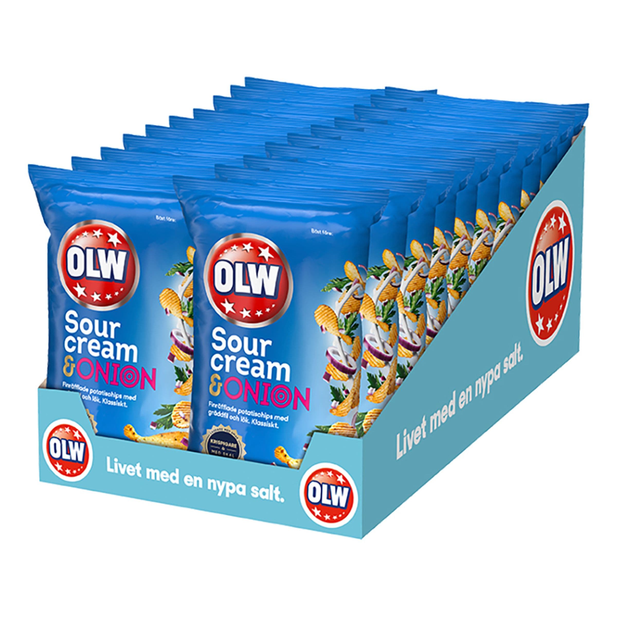 OLW Sourcream & Onion Mini Suurpakkaus - 20 x 40 g