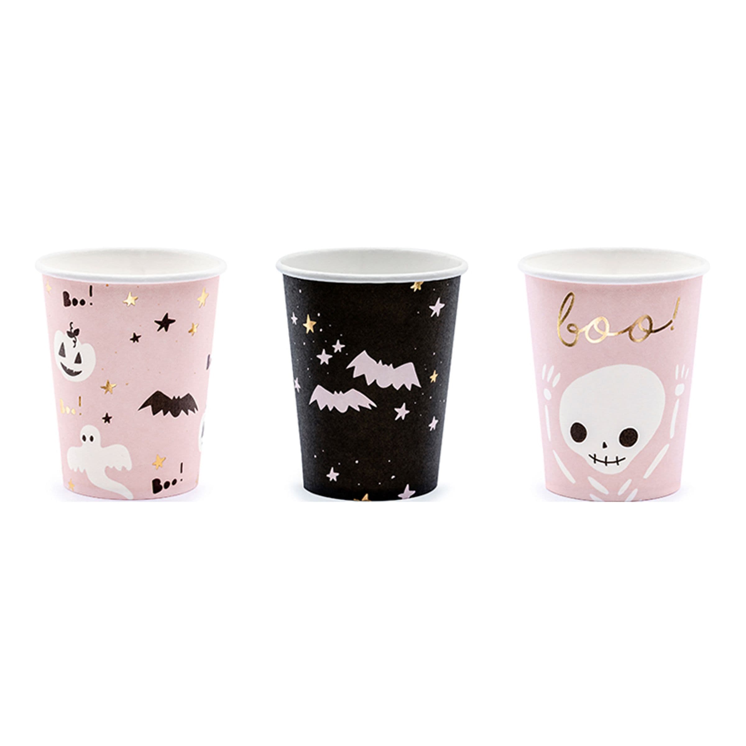 Pahvimukit Boo! - 6-pakkaus