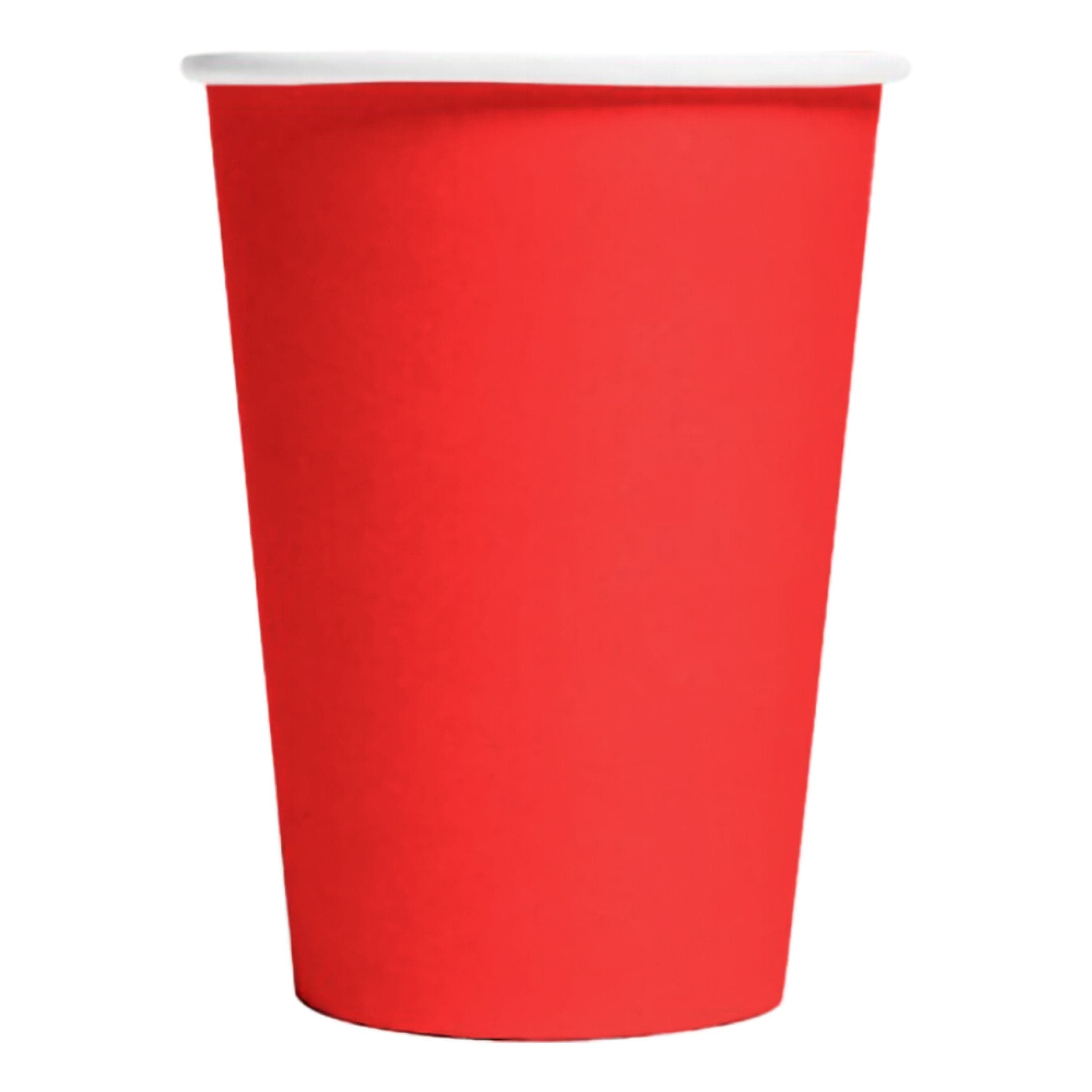 Punaiset pahvimukit - 8-pakkaus