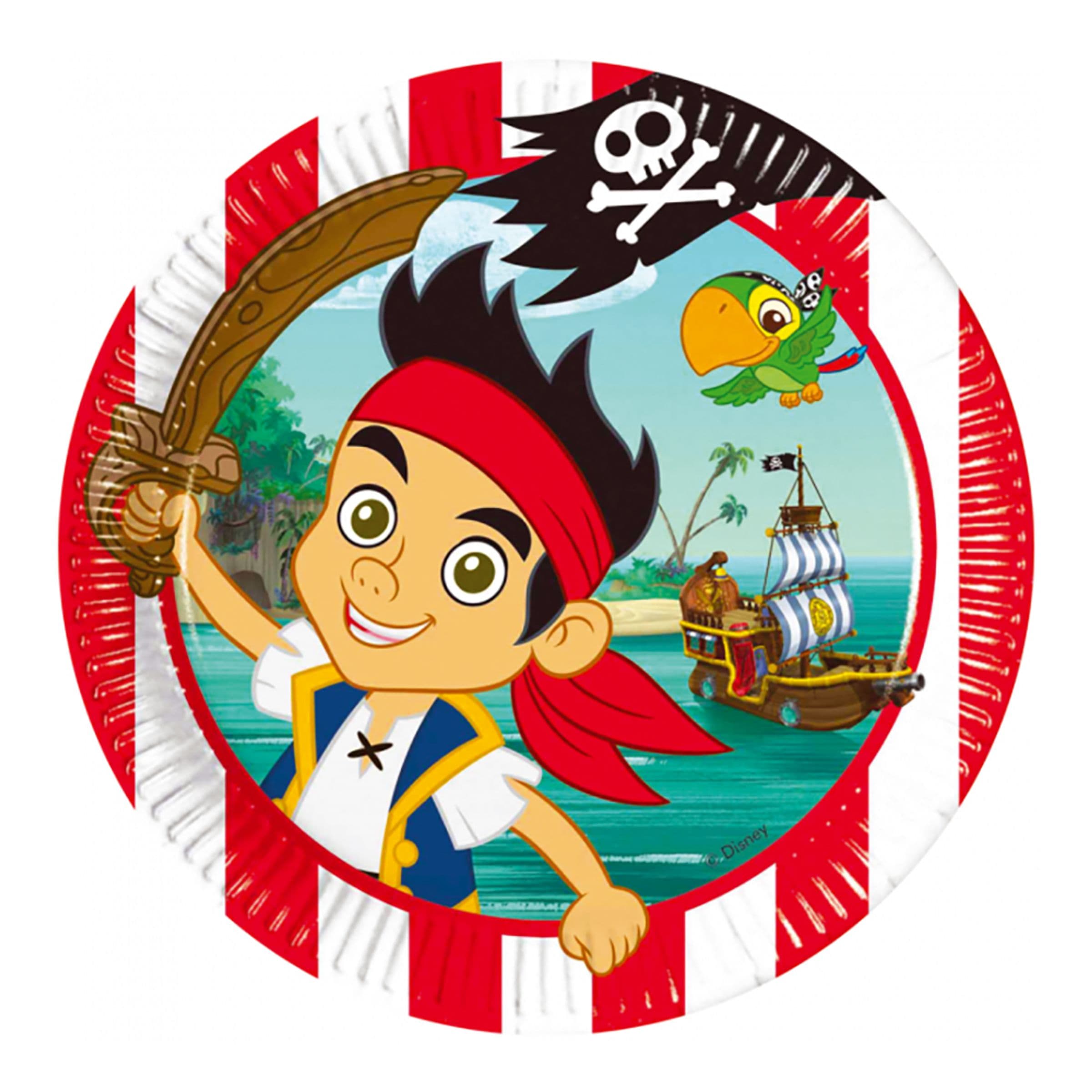 Pahvilautaset Jake ja Merirosvot - 8-pakkaus