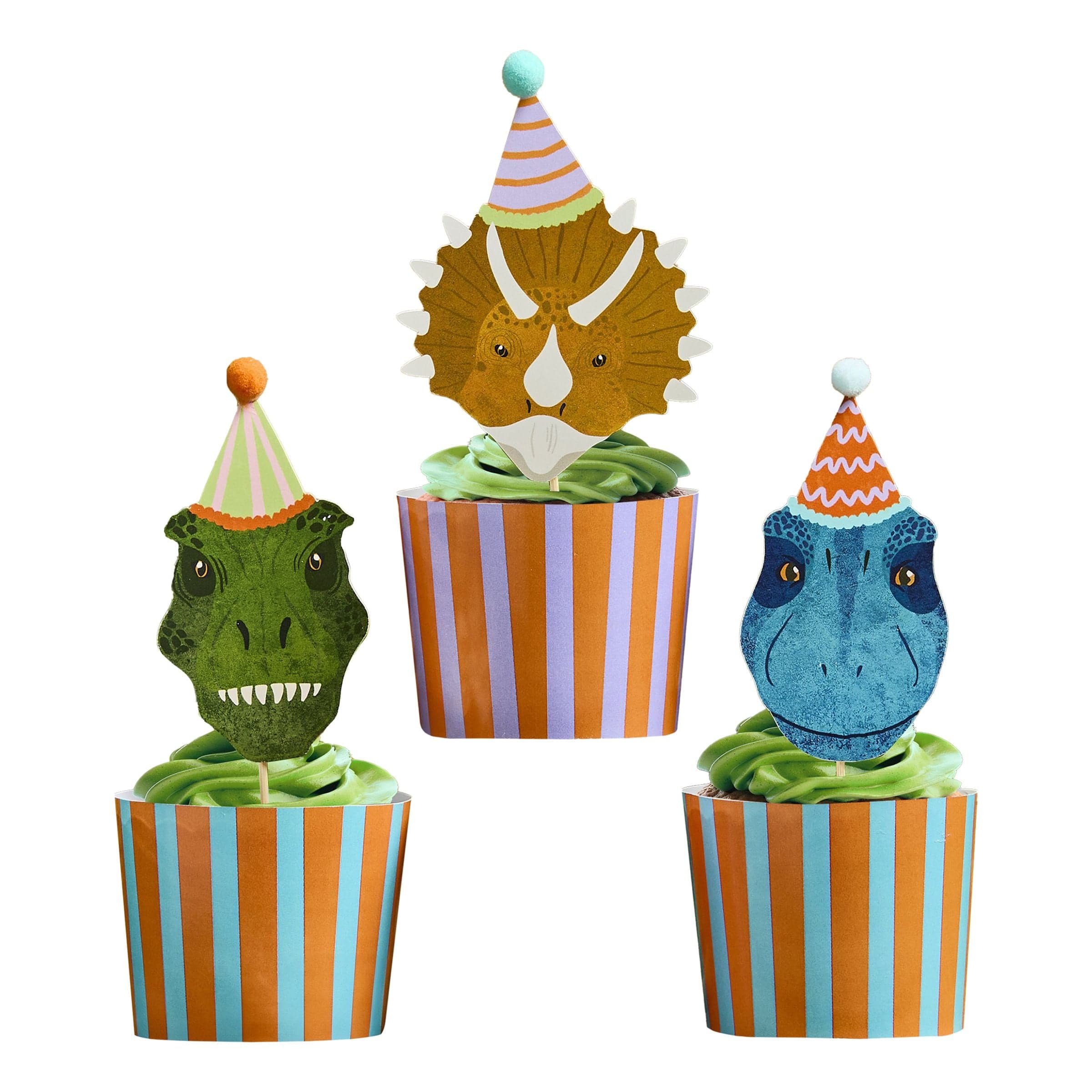Cupcake Kit Dinosaurukset - 12-pakkaus