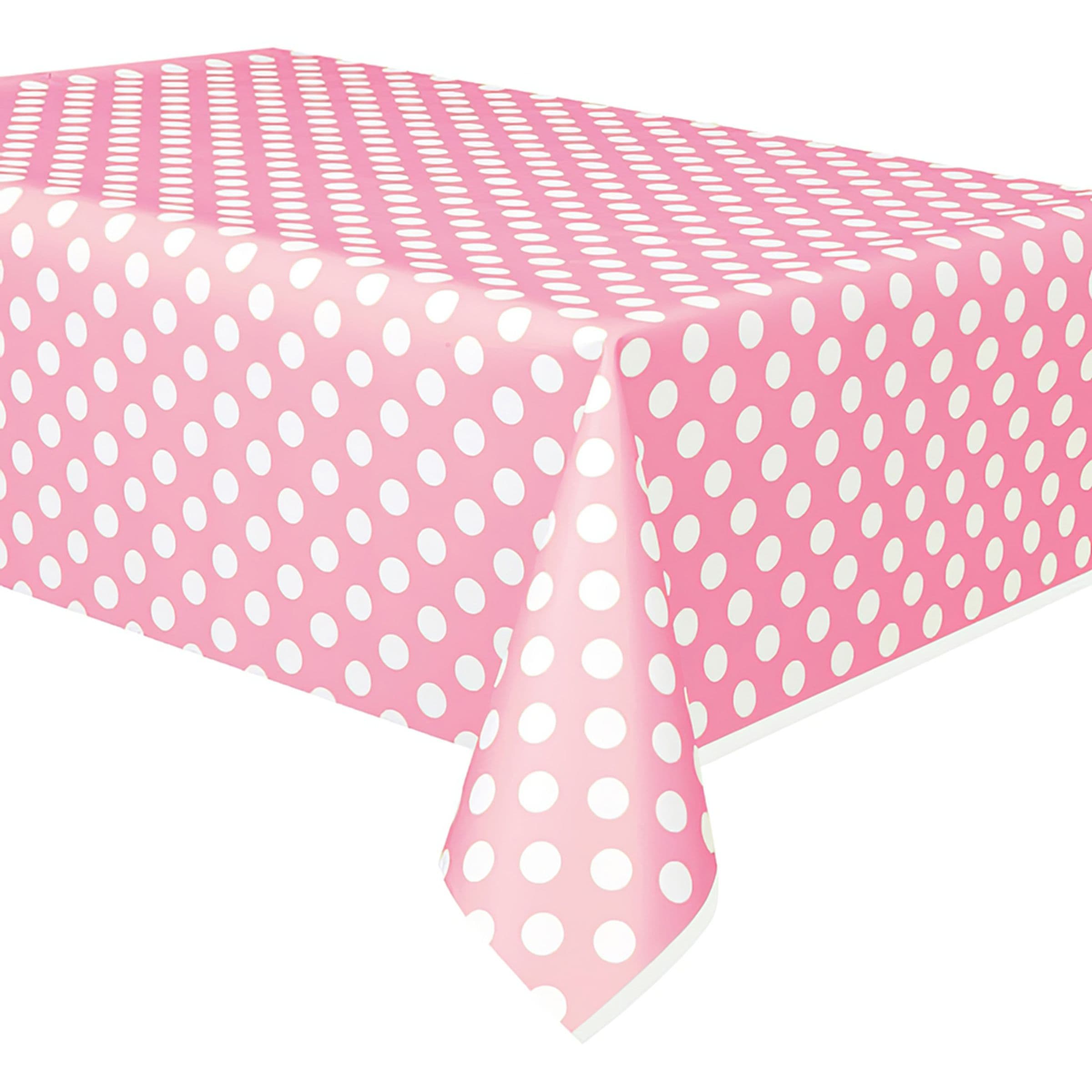 Muoviliina Vaaleanpunainen Pilkullinen