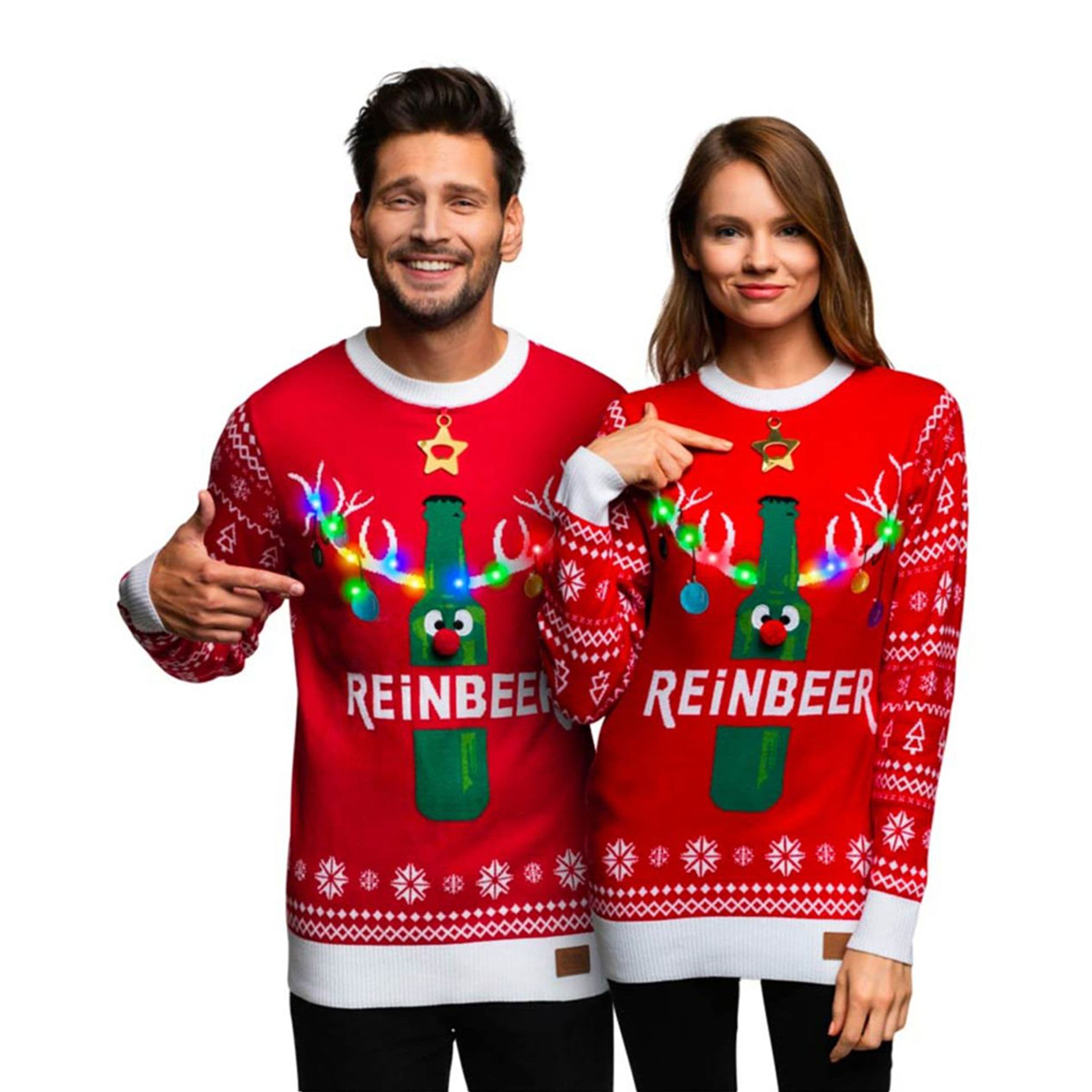 Reinbeer Punainen LED Joulupaita - X-Small