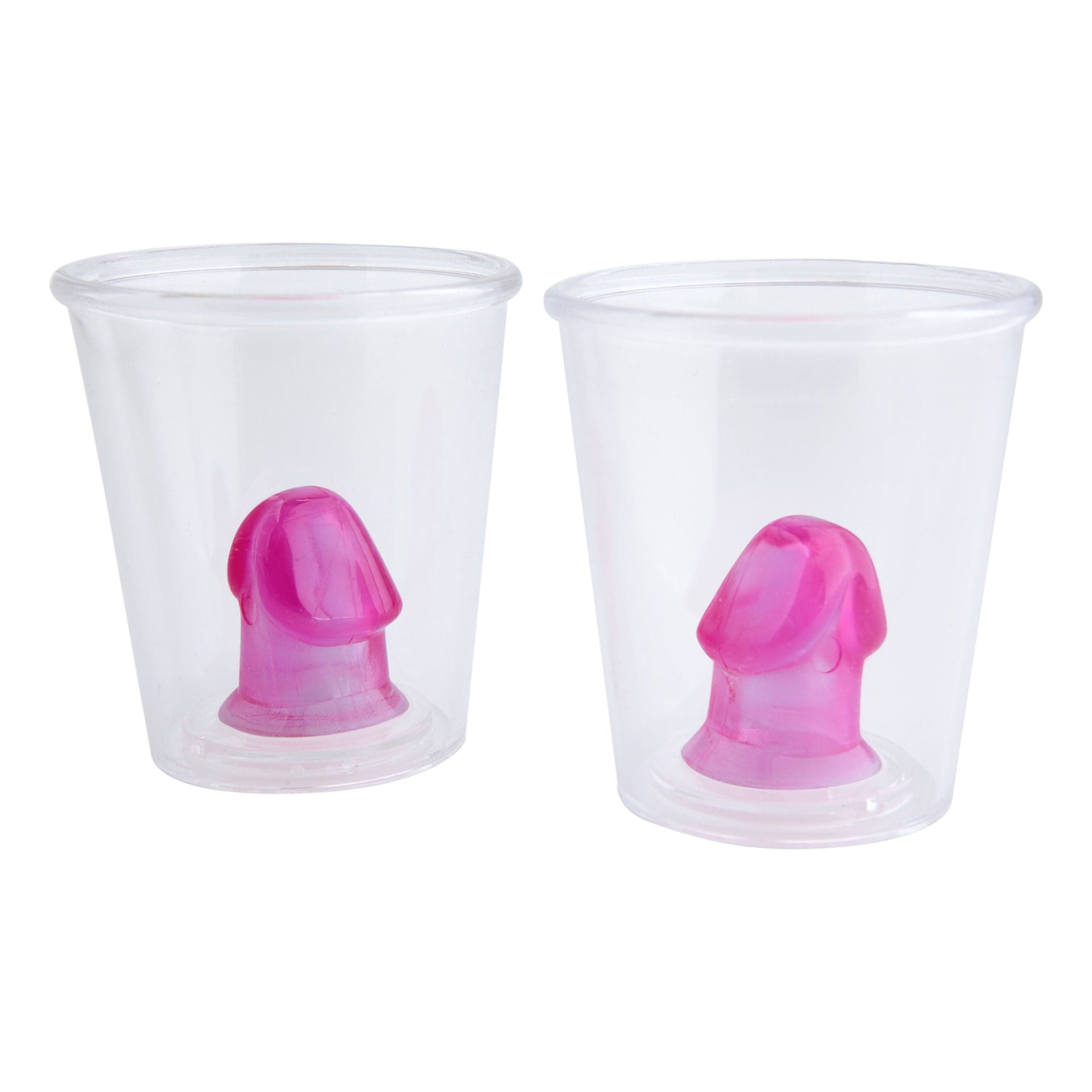 Vaaleanpunainen Penis-Shottilasi - 2-pakkaus