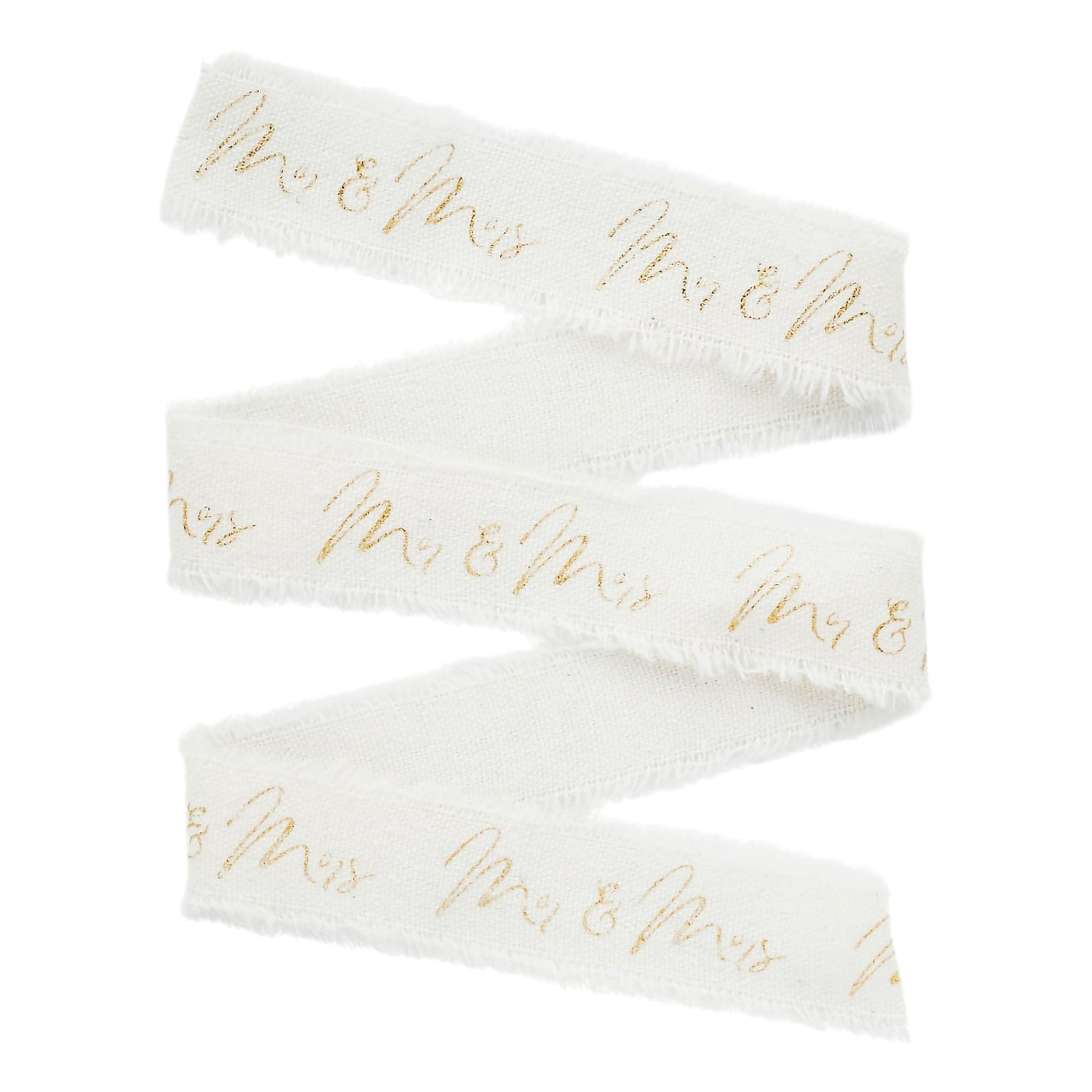 Tekstiilinauha Mr & Mrs Kulta