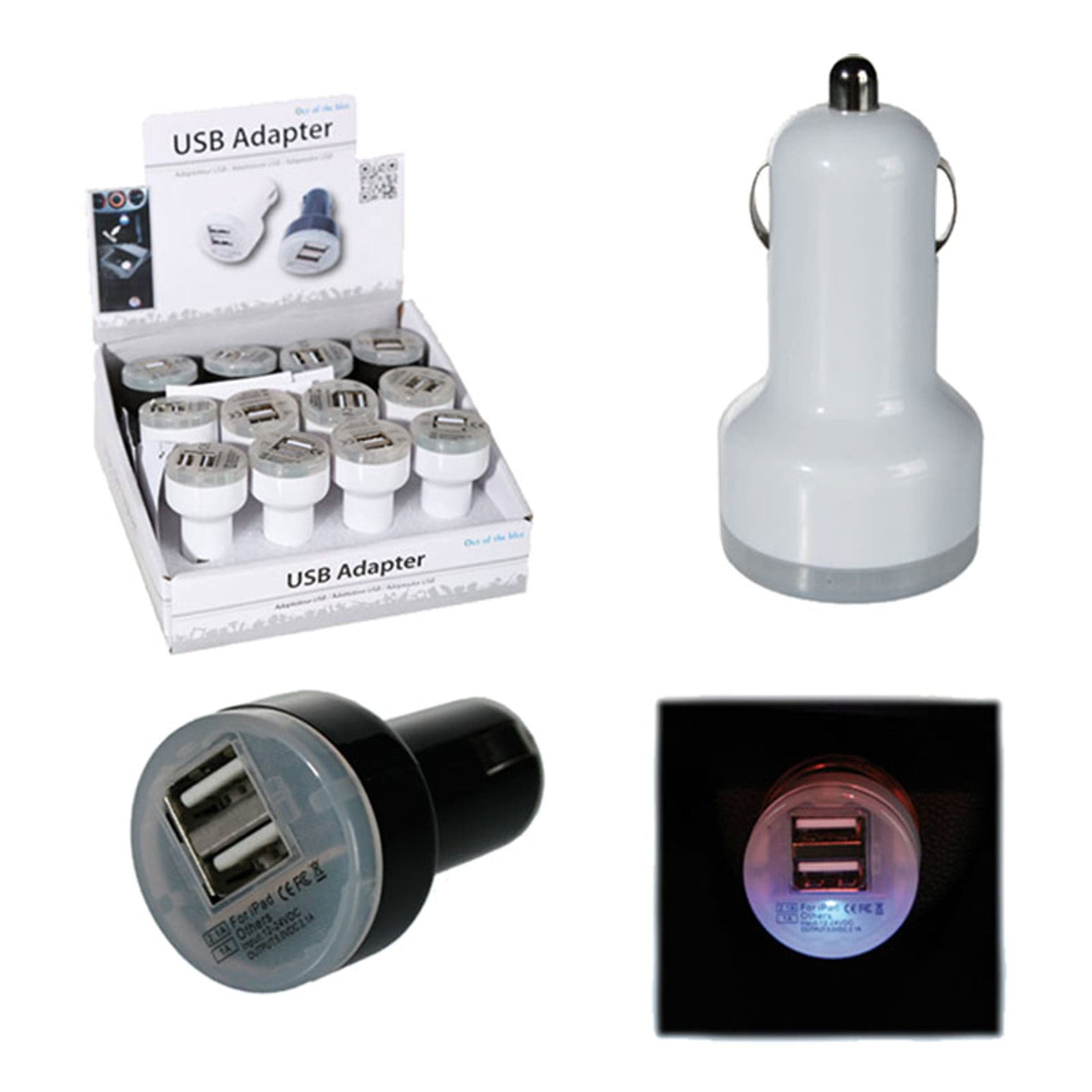 USB-Laturi Autoon LED:illä