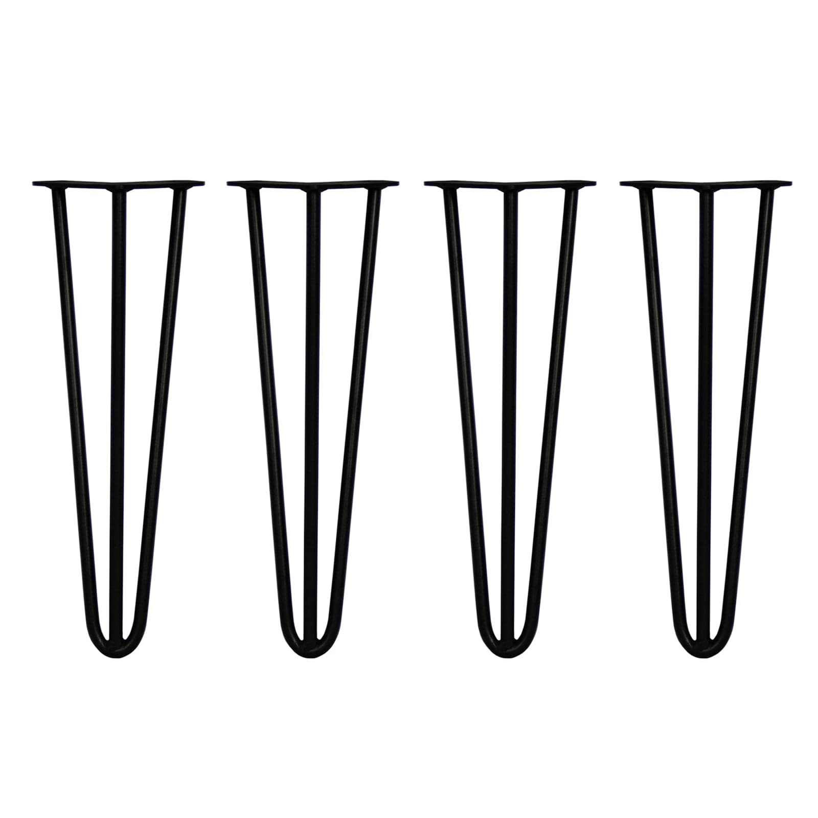 4 x 16 hiusneulanpäät - 3-piikkinen - 12 mm - musta