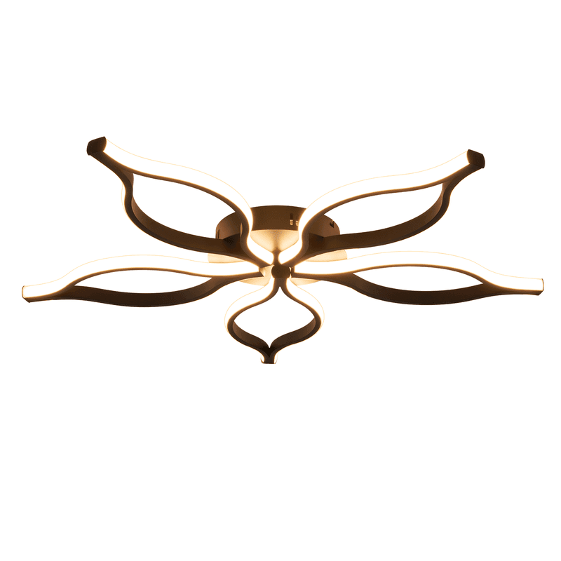 NETTLIFE Kattovalaisin LED 80cm 75W Musta Moderni, Himmeä 3000-6500K Kaukosäätimellä, Yövalotoiminto, Design-valaisin Makuuhuoneeseen