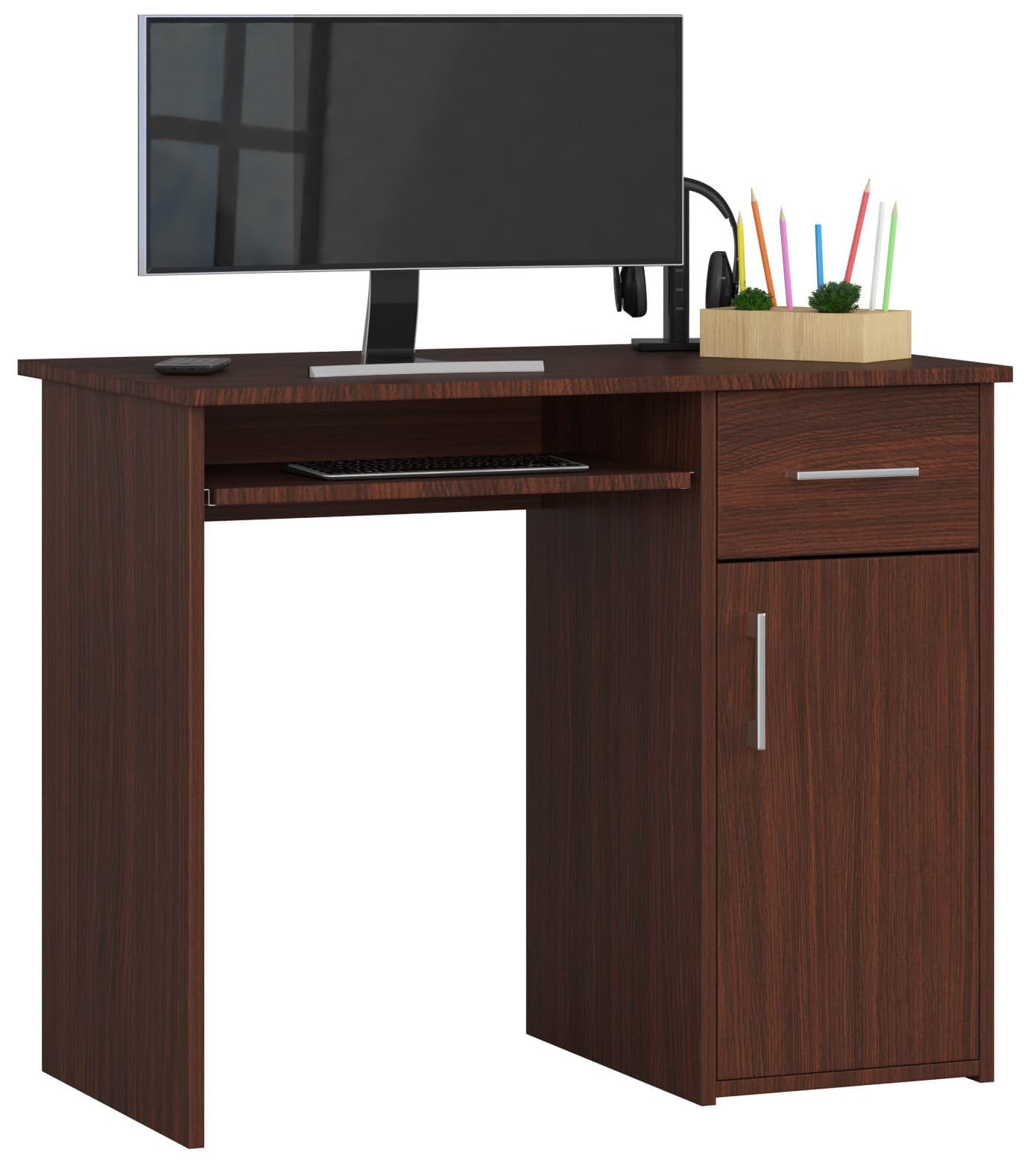 Akord Kirjoituspöytä Pin 1 laatikko 1 kaappi oikea Wenge 90x50x74