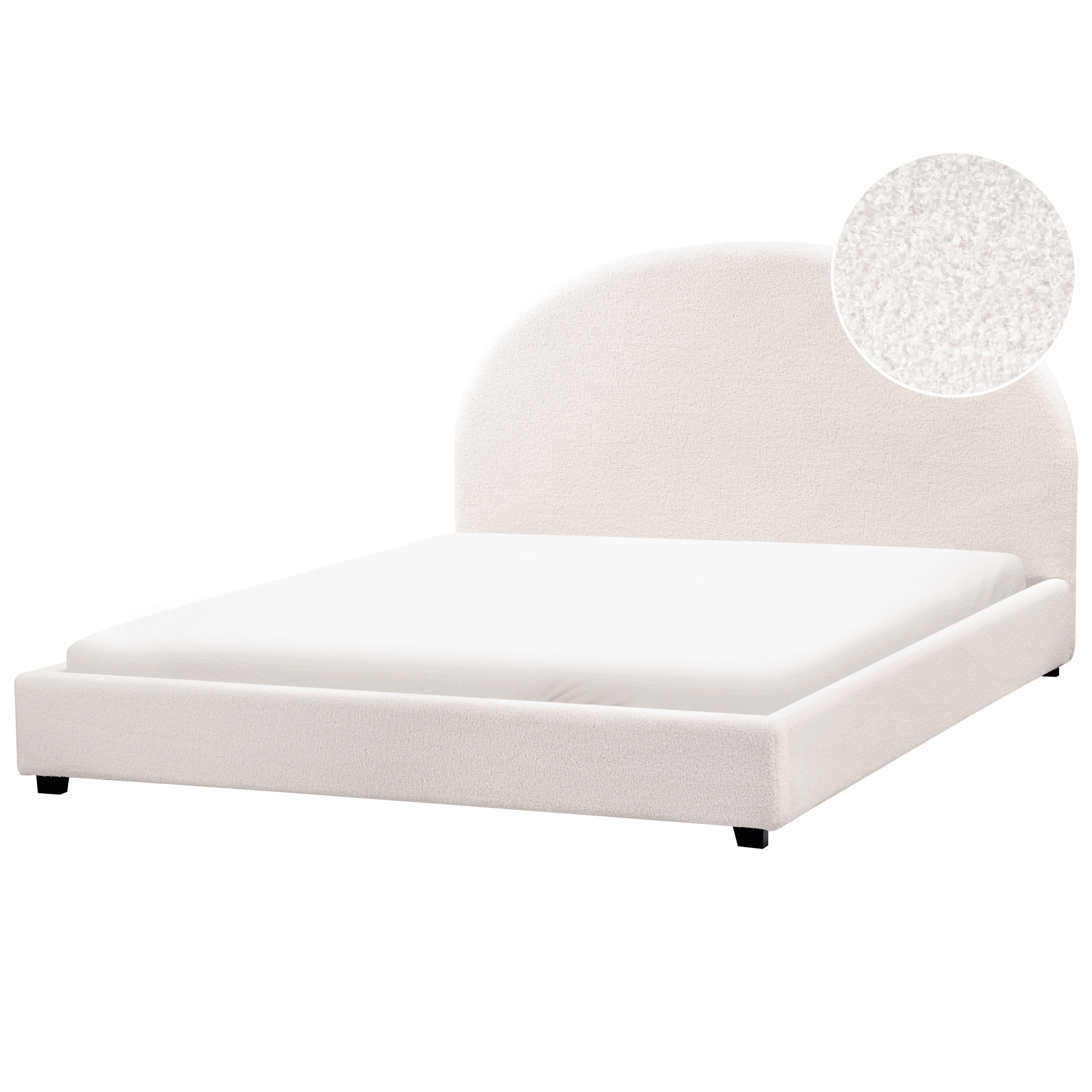 Sänky buklee VAUCLUSE 160 x 200 cm Luonnonvalkoinen