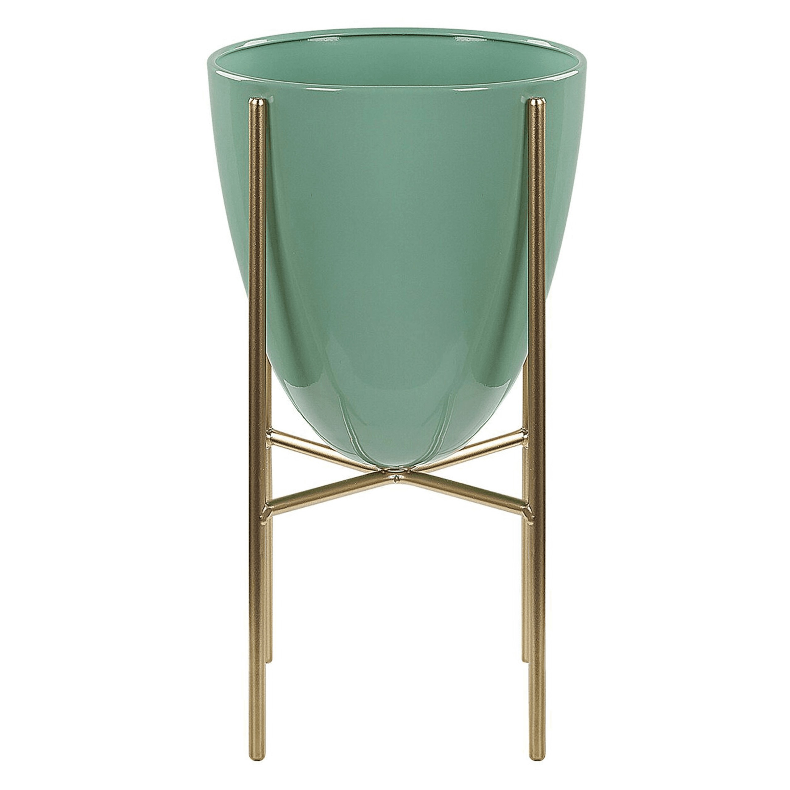 Korotettu kukkaruukku LEFKI metalli 16 cm Mintunvihreä