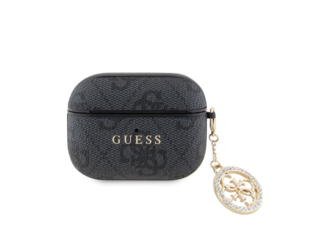 AirPods Pro 4G -kuulokkeiden kotelo, jossa kimalteleva ja strasseilla koristeltu riipus