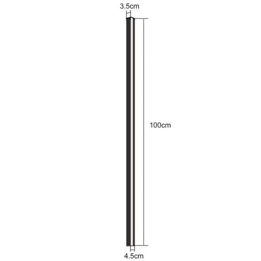 NETTLIFE 2 LED-seinävalaisinta sisäseinävalaisin 100CM musta moderni muotoilu himmennettävä lämmin valkoinen