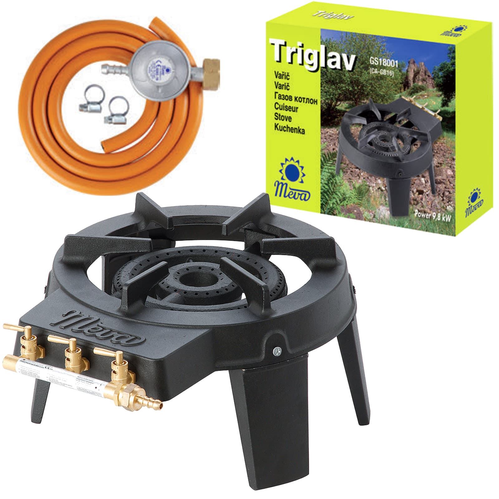 TRIGLAV 9kW 3-polttinen teollisuuskaasuliesi
