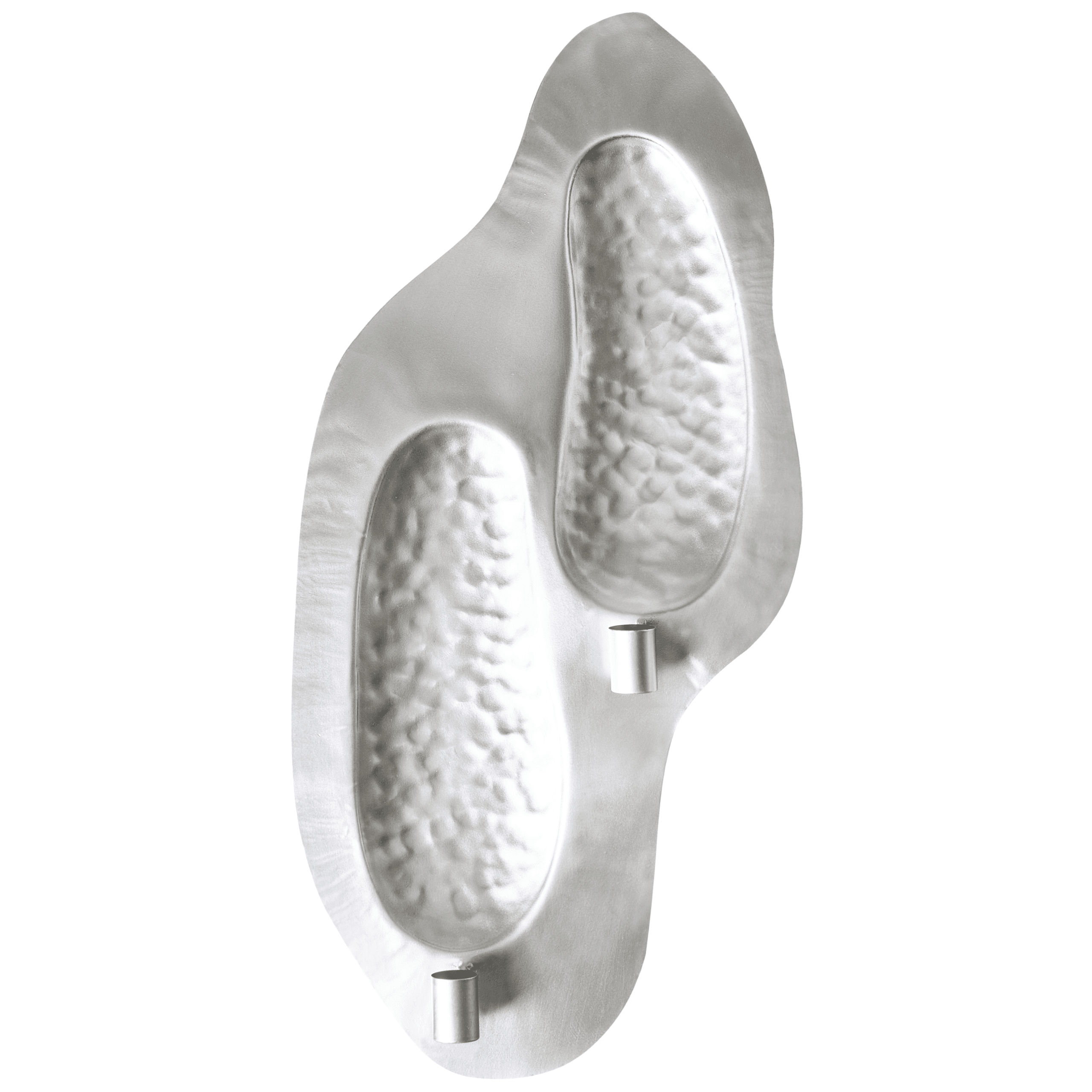 Seinäkynttelikkö PENICHE metalli 60 cm Hopea