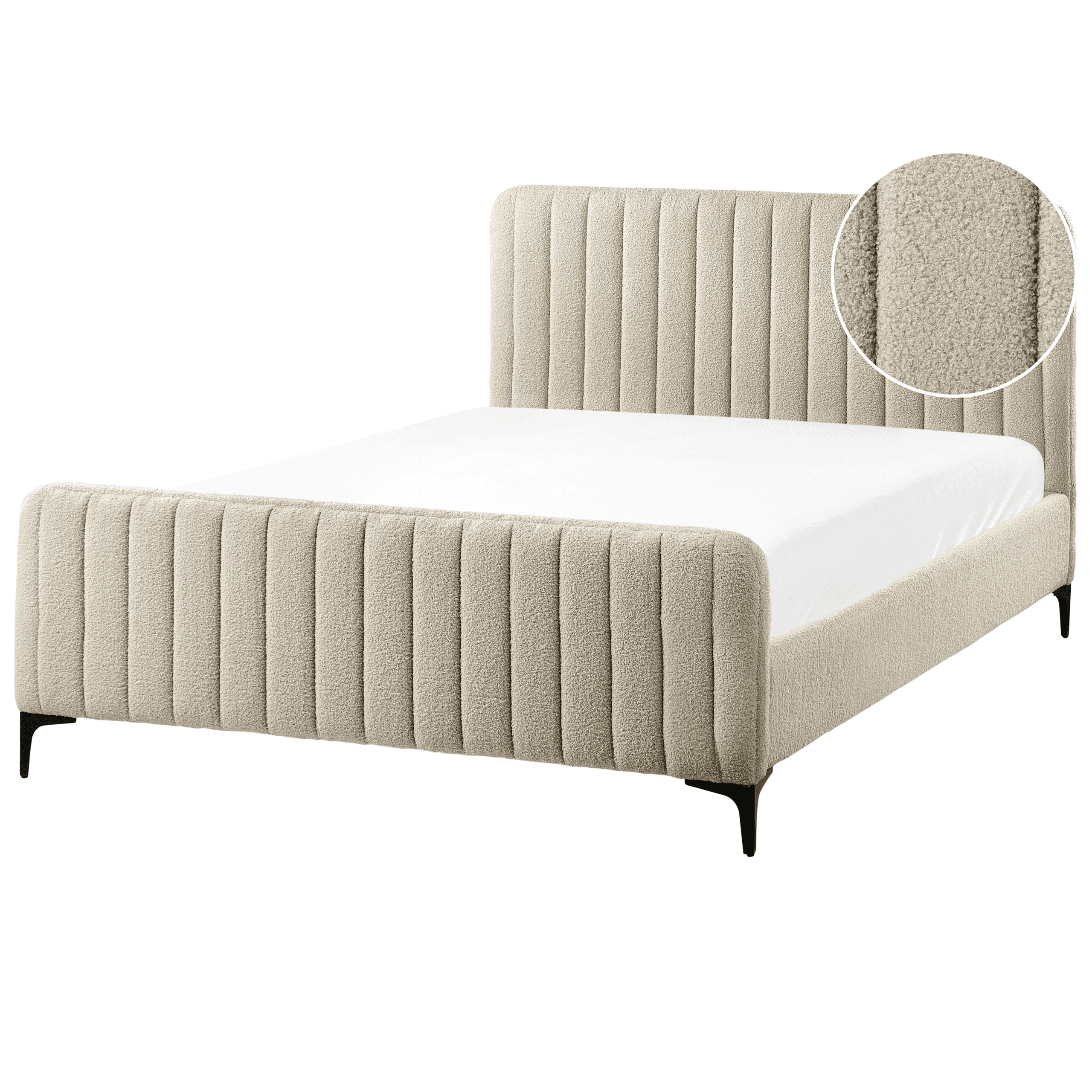 Sänky buklee LUNAN 140 x 200 cm Beige