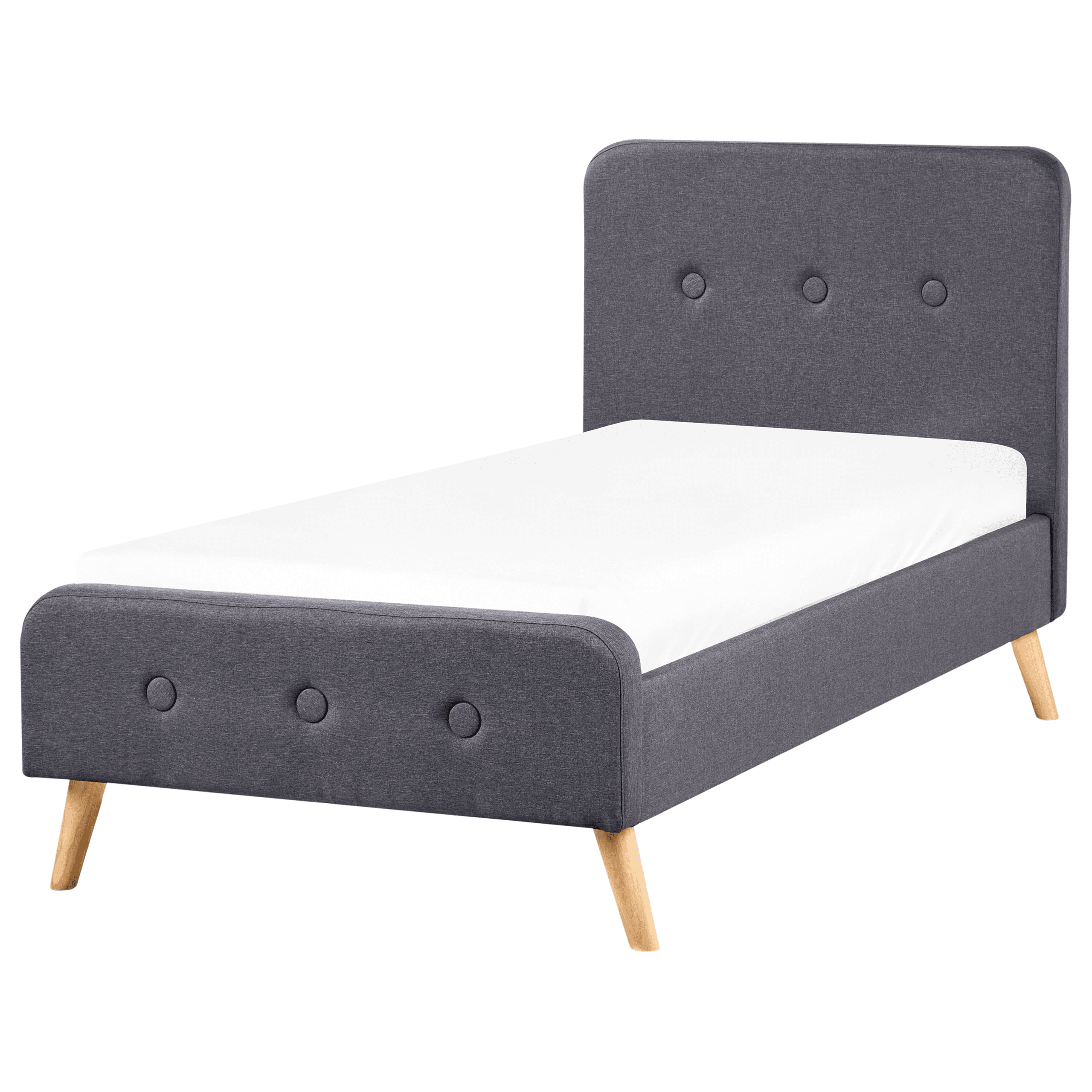 Sänky kangas tummanharmaa 90 x 200 cm RENNES