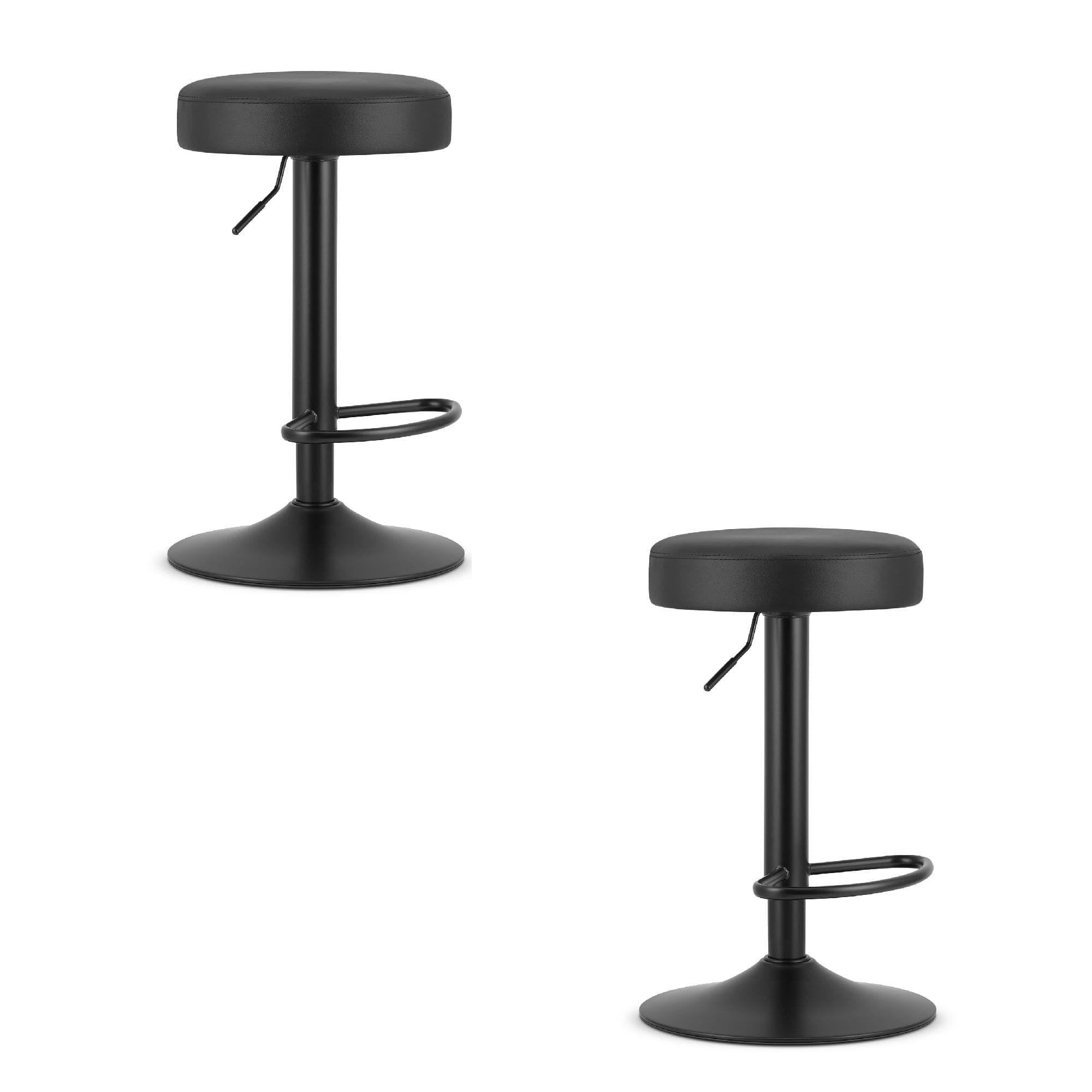 baarijakkara ROJST, musta keinonahka, musta jalusta (2 kpl)