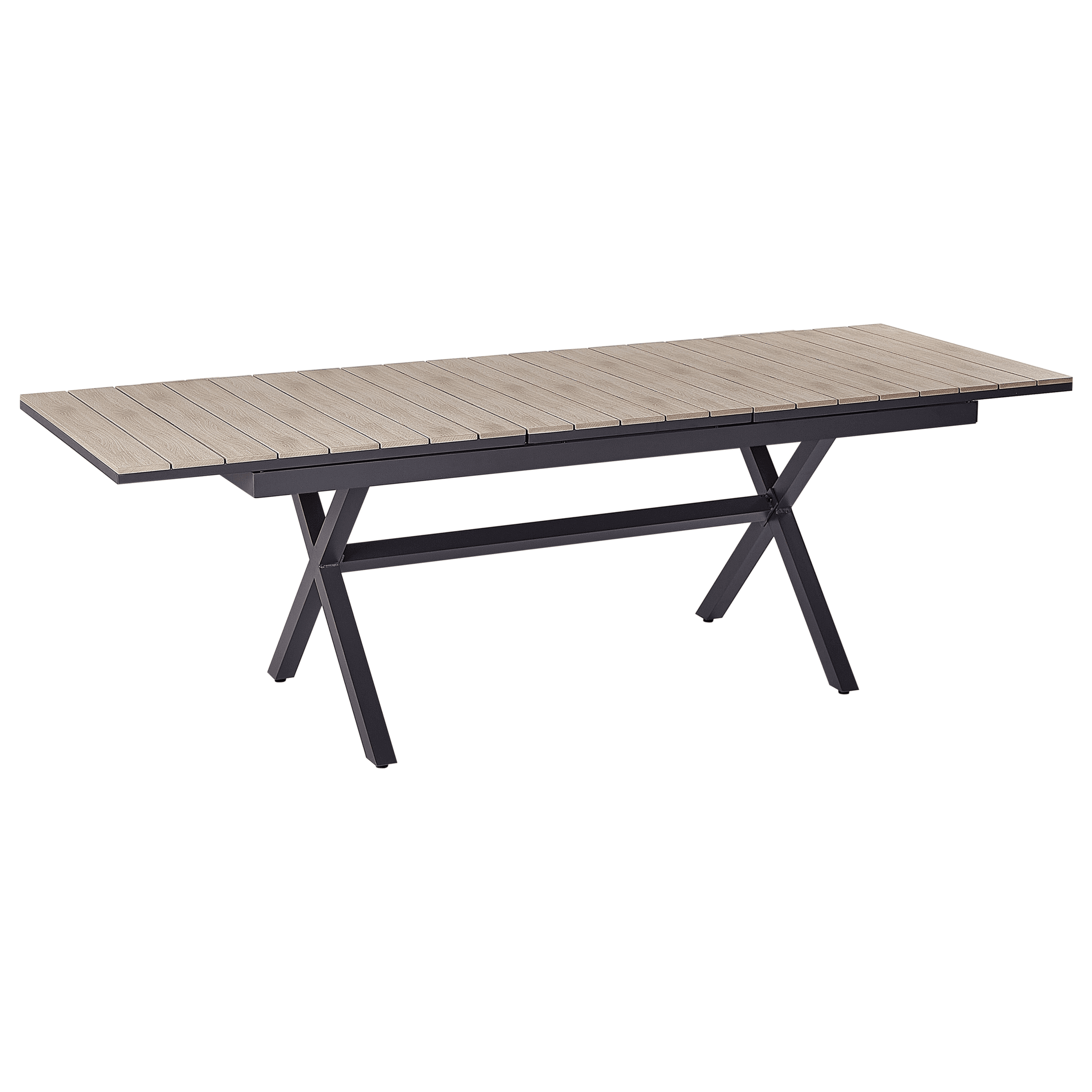 Jatkettava puutarhapöytä FANES 184/242 cm 90 cm metalli Grafiitinharmaa
