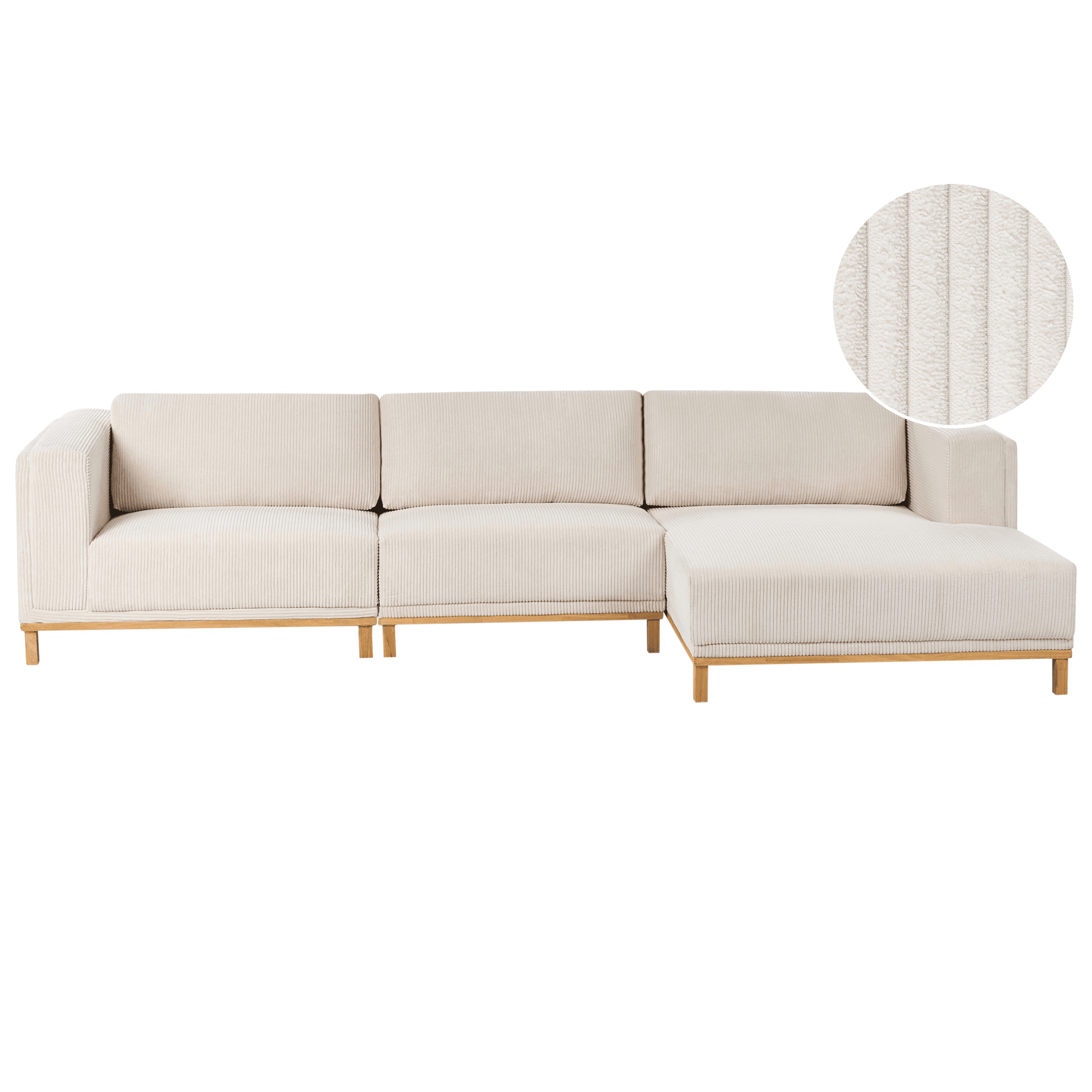 Kulmasohva 5-istuttava VENG vakosametti Vaaleanbeige Vasen