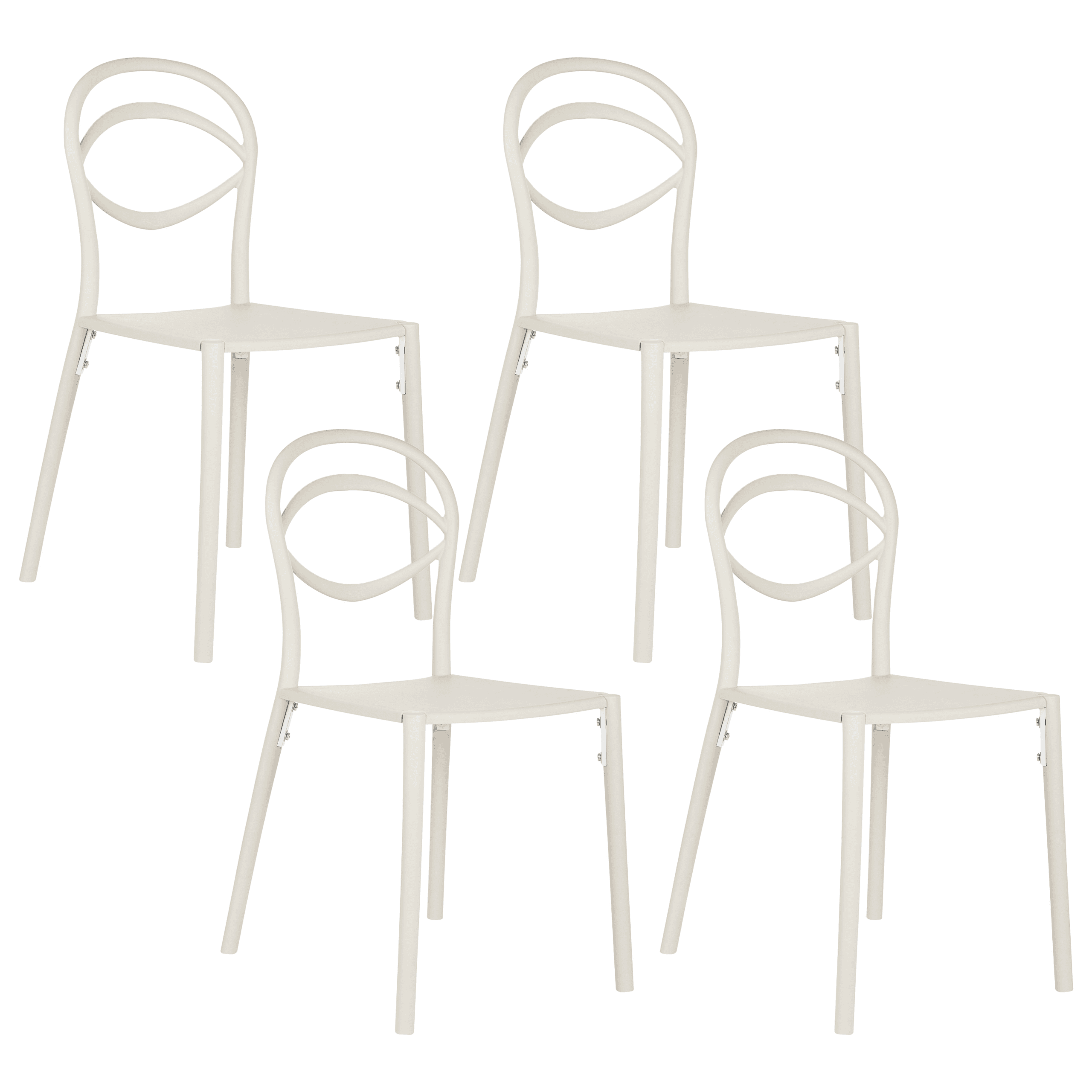 Puutarhatuolisetti 4 kpl COVOLO Luonnonvalkoinen