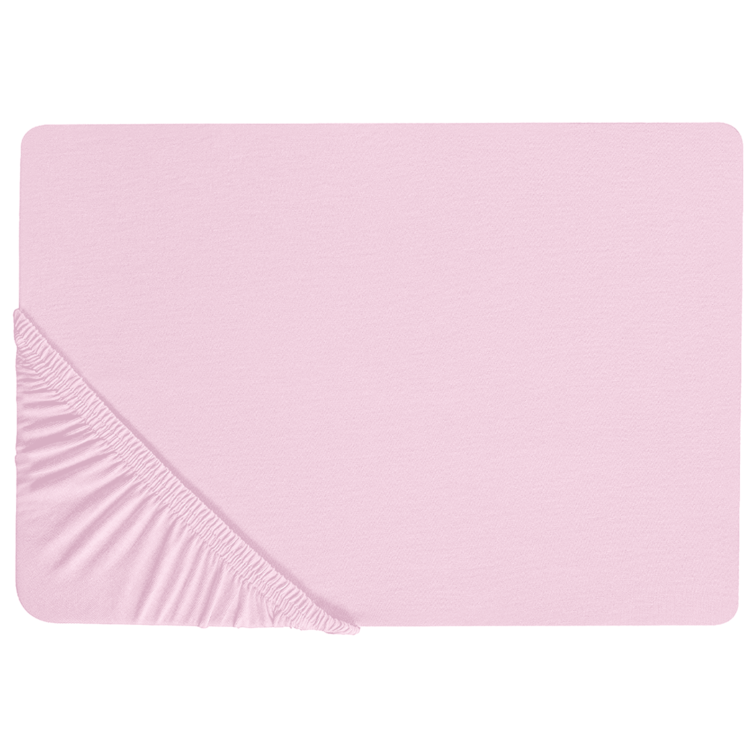 Muotoonommeltu lakana JANBU puuvilla 160 x 200 cm Pastellipinkki