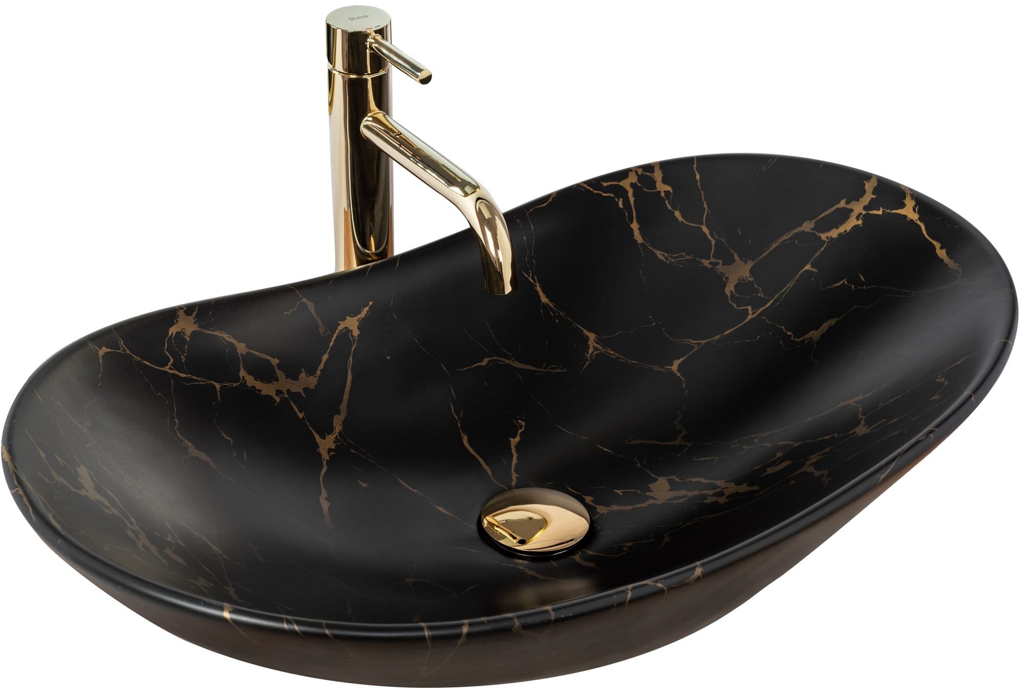 REA Malja-allas ROYAL marble mattamusta, 62X36X16CM