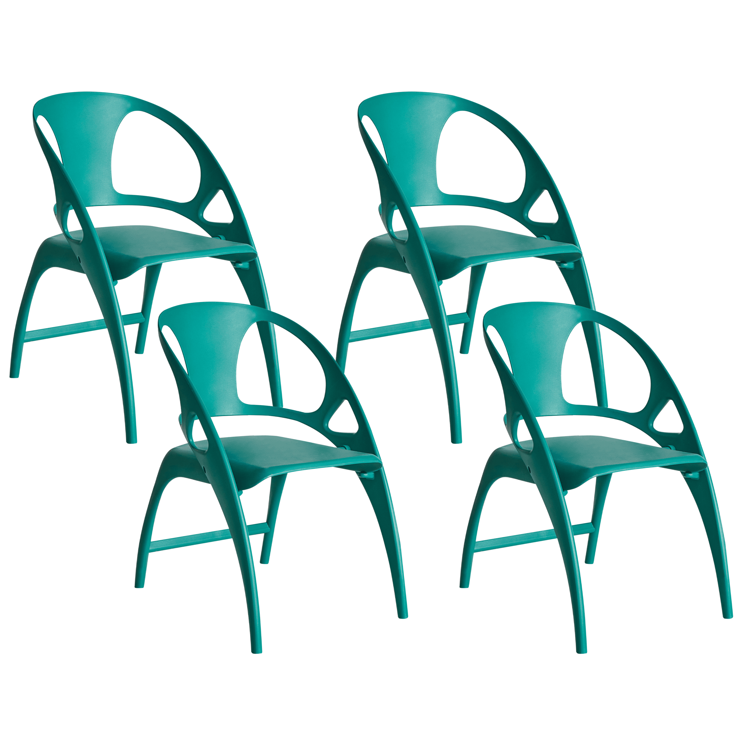 Puutarhatuolisetti 4 kpl kokoontaitettava NEMI Sinivihreä