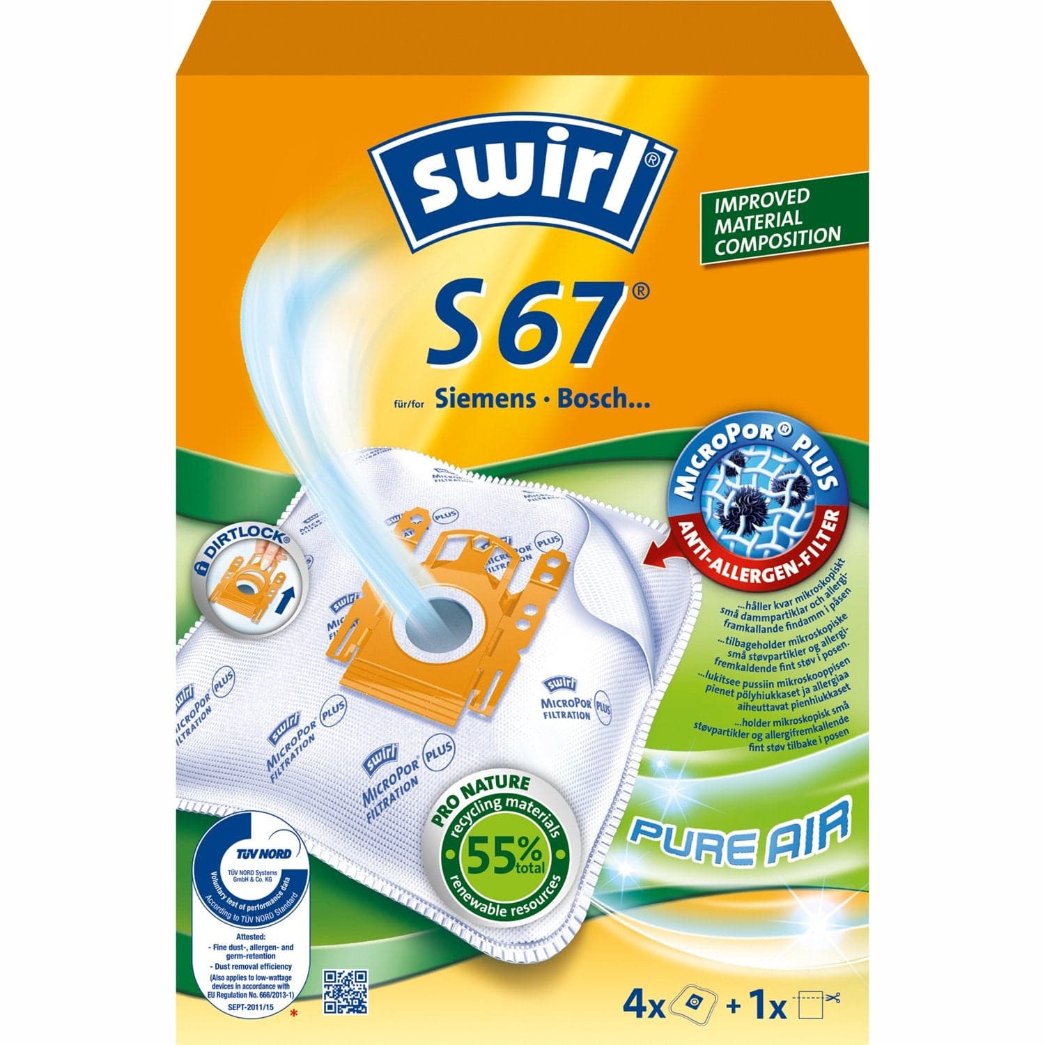 Pölynimuripussit S67 4PCS (NOTE 3PCS DFP)