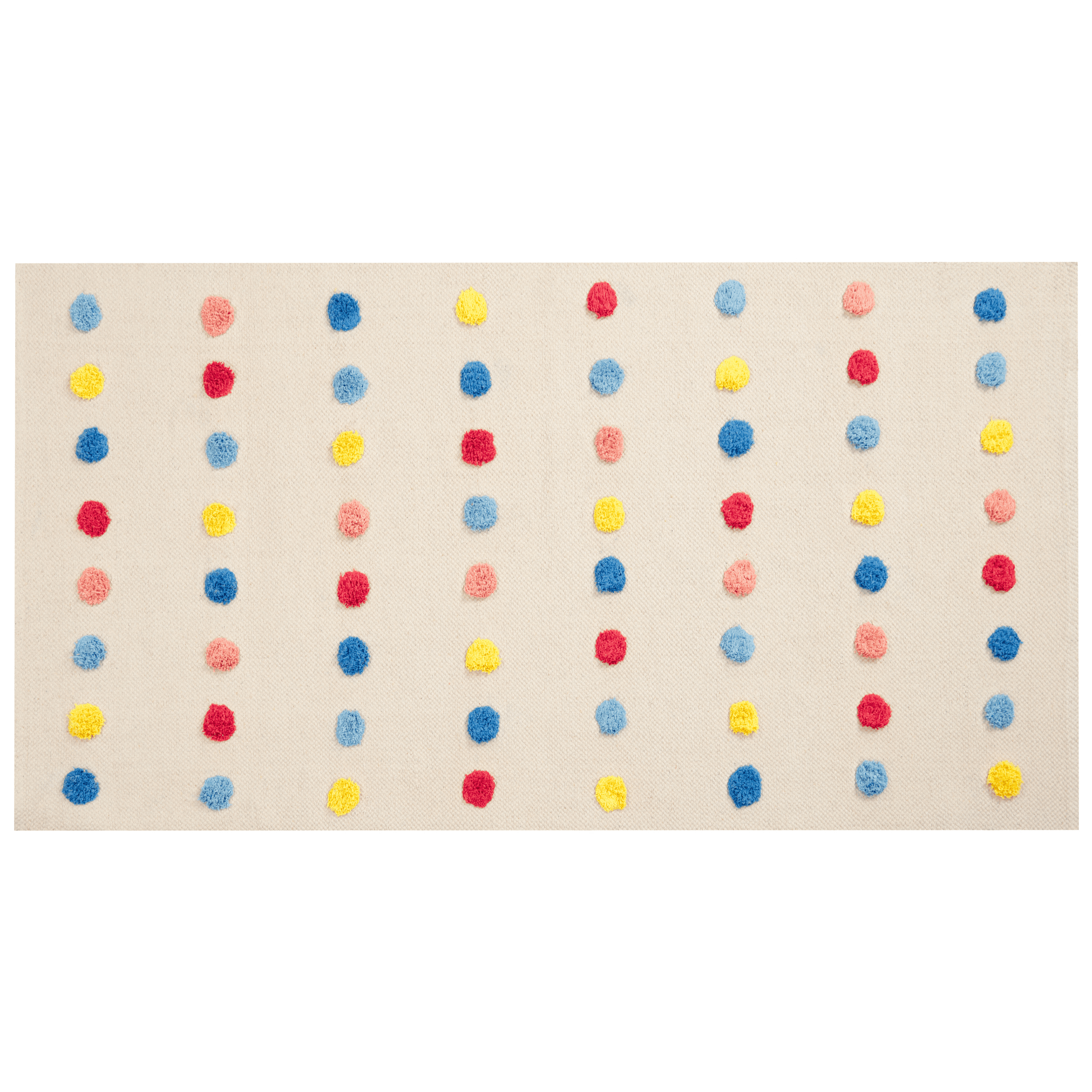 Lastenhuoneen matto LELES Beige 80 x 150 cm puuvilla