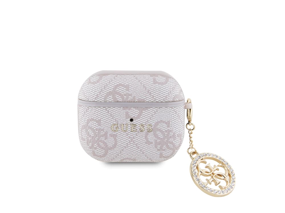 Airpods 3 4G -kuulokkeiden kotelo, jossa kimalteleva ja strasseilla koristeltu riipus