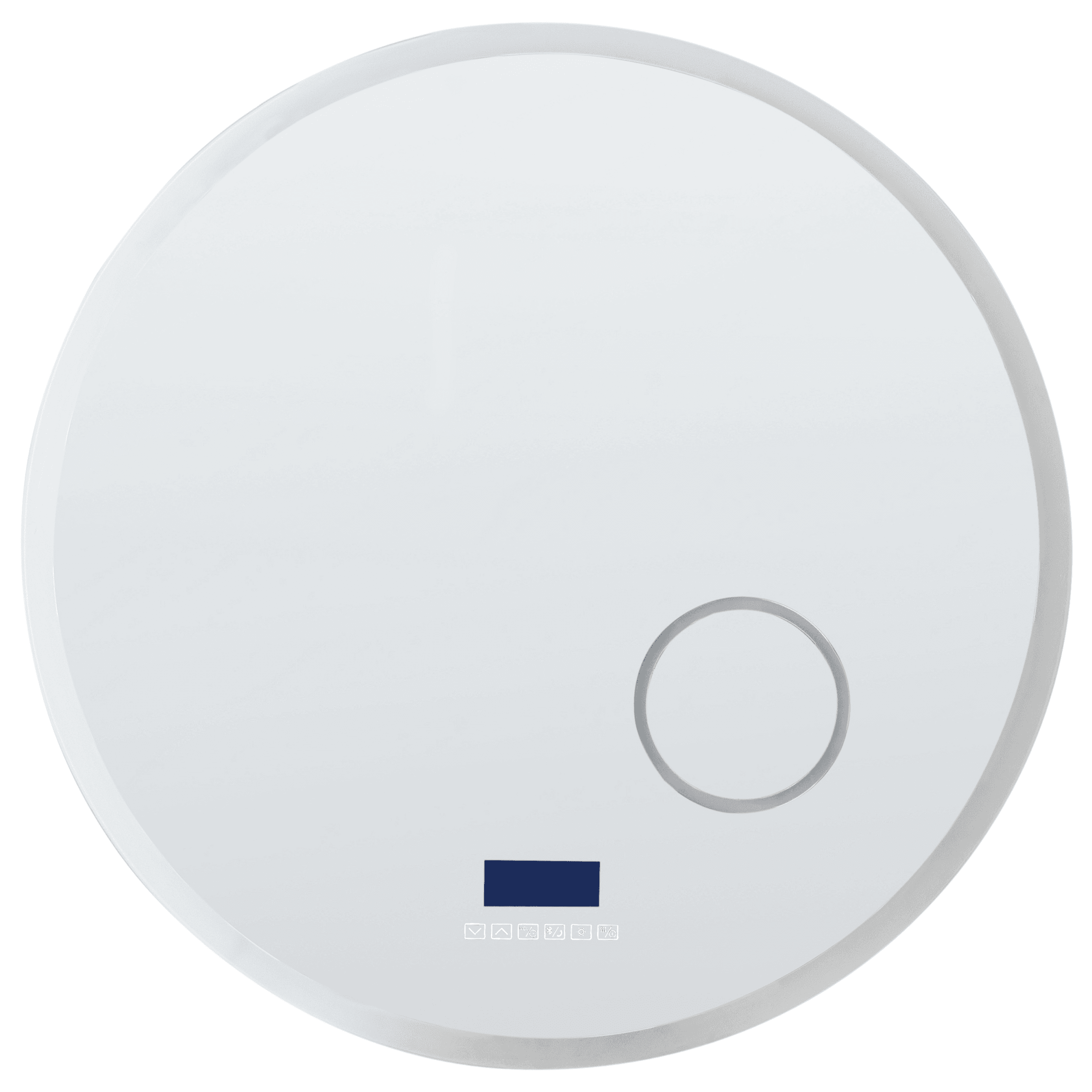 Kylpyhuoneen LED-peili FIXIN 80 cm 80 cm Bluetooth-kaiuttimella Hopea