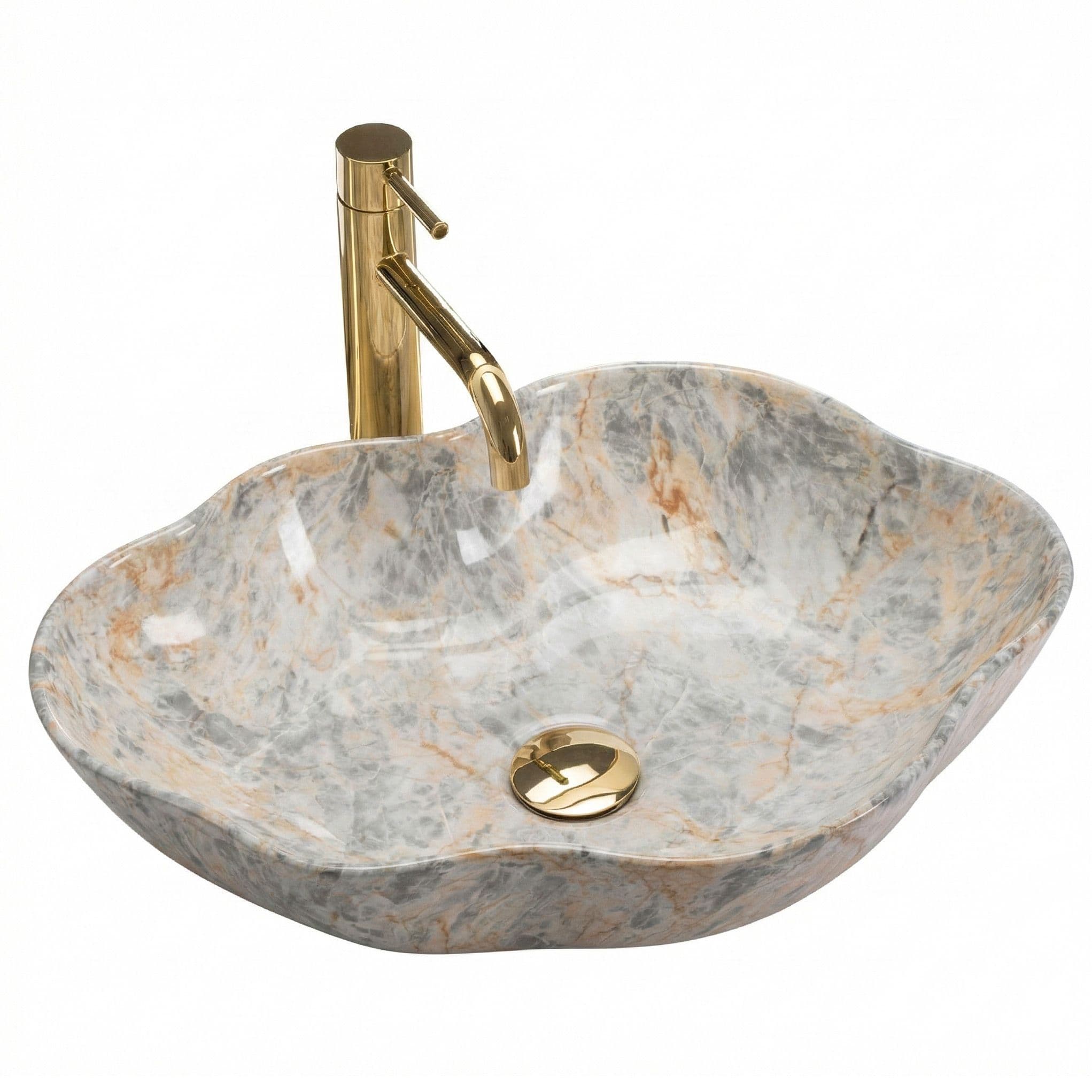 REA Malja-allas Pearl Ruststone beige, 50,5X38X13,5CM