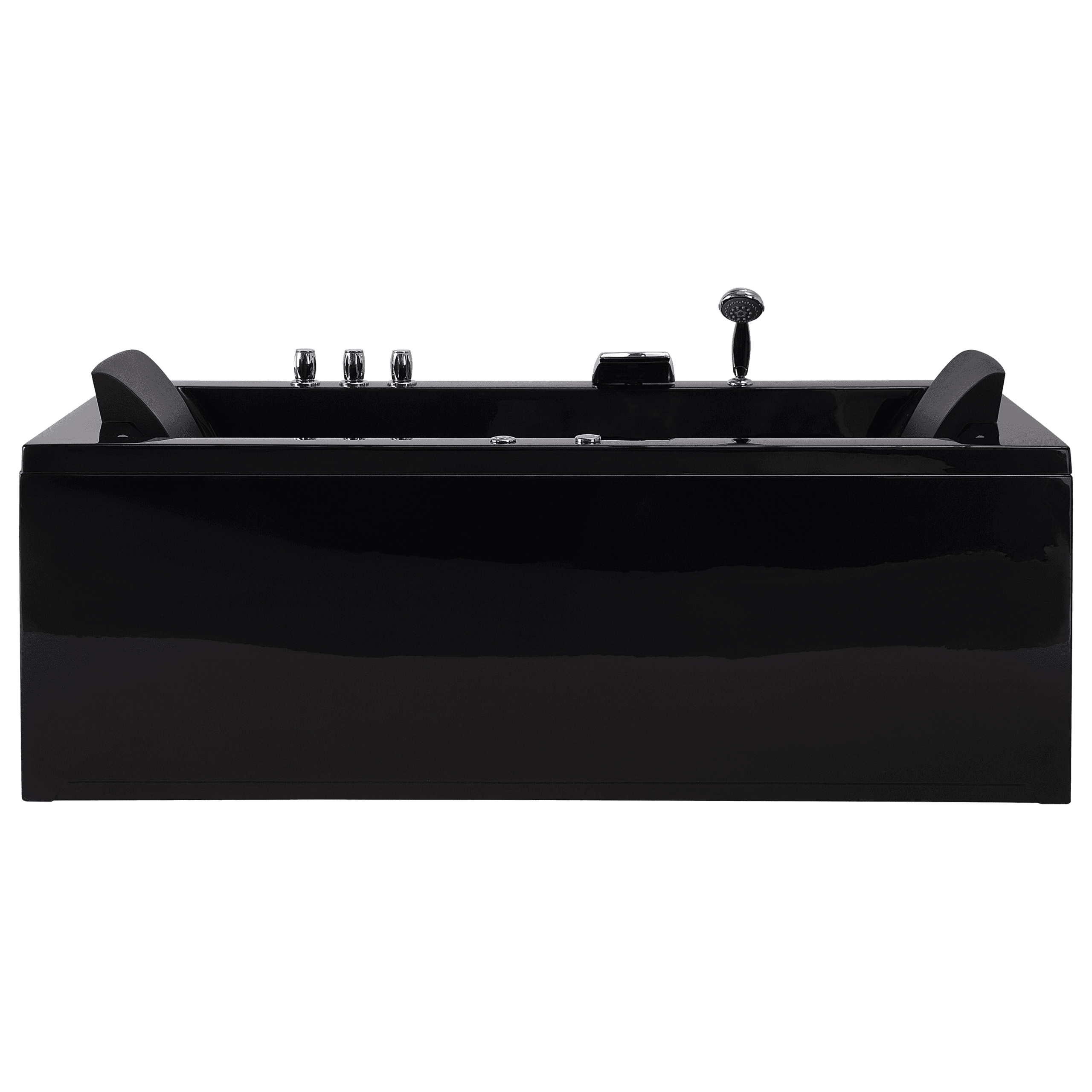 Kulmaporeamme LED-valolla VARADERO Oikea 183 x 90 cm Musta