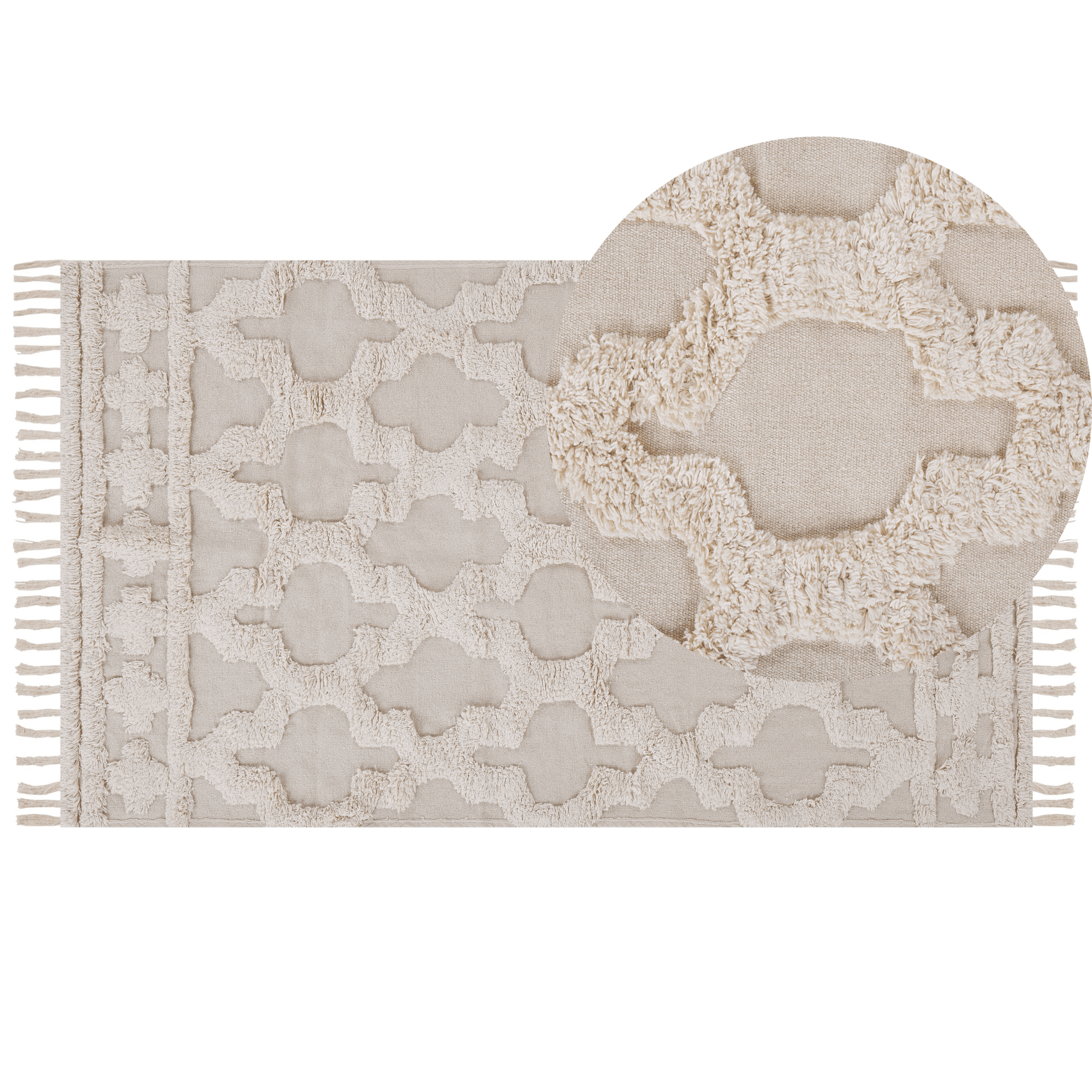 Matto SULUOVA Beige 80 x 150 cm puuvilla