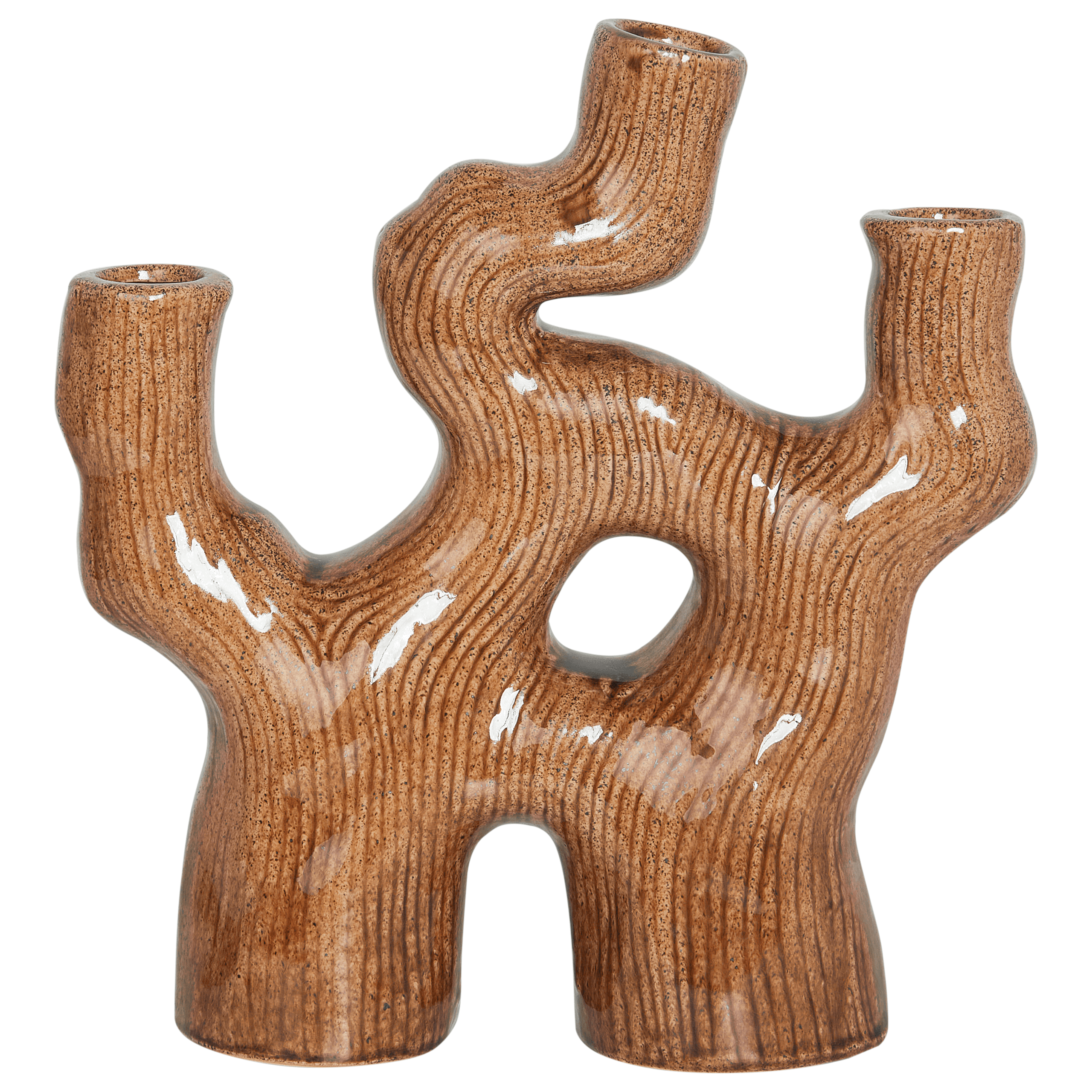 Kukkamaljakko BARBUS kivitavara 31 cm Ruskea