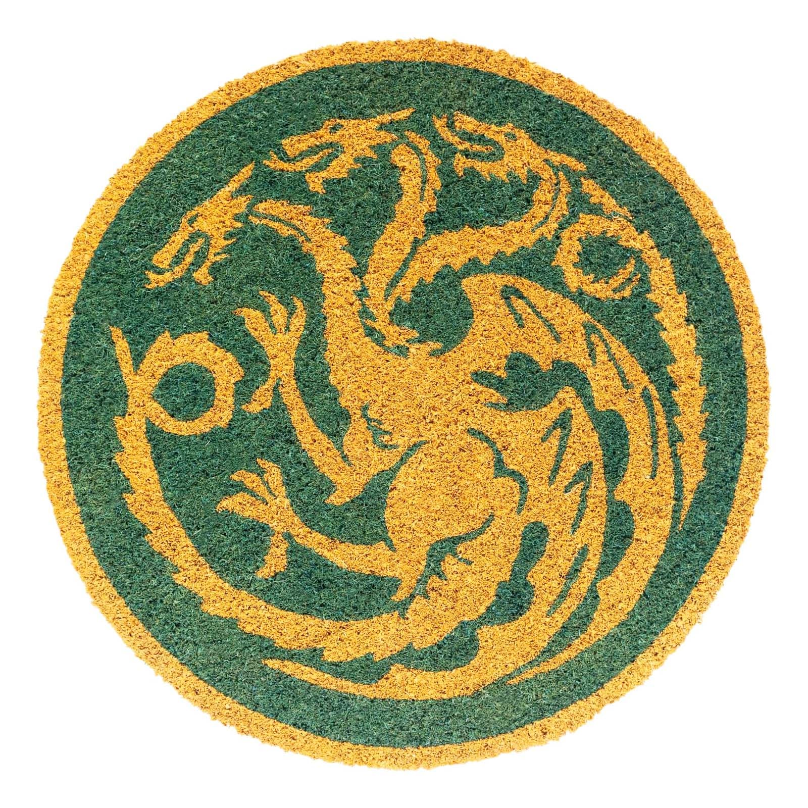 Pyöreä Koristekynnysmatto 50cmx50cm Targaryen Lohikäärme Kuvio Liukumaton