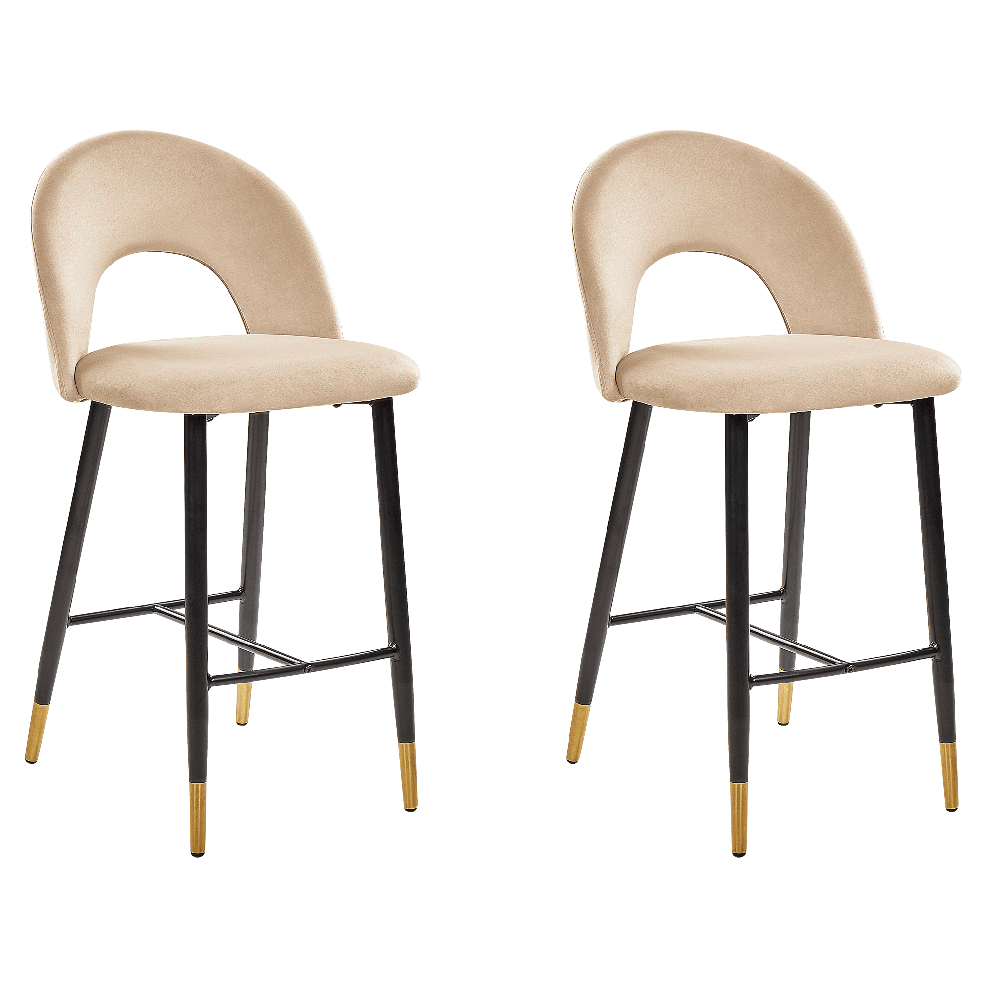 Baarituolisetti 2 kpl FALTON sametti Beige